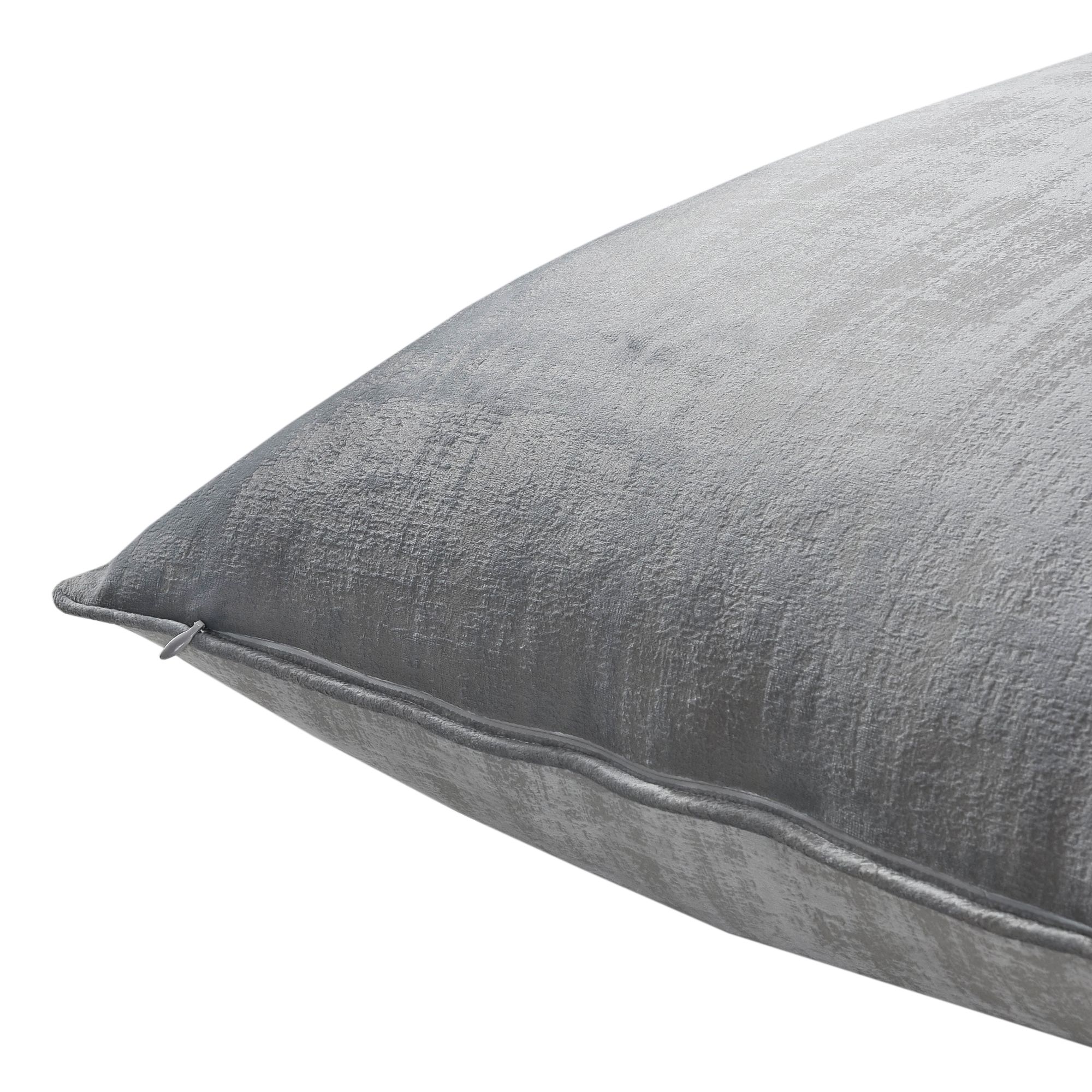 GoodHome Ruvor Light grey Plain Indoor Cushion (L)55cm x (W)55cm