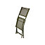 GoodHome Saba Khaki green Metal Foldable Chair