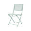 GoodHome Saba Silt green Metal Foldable Chair