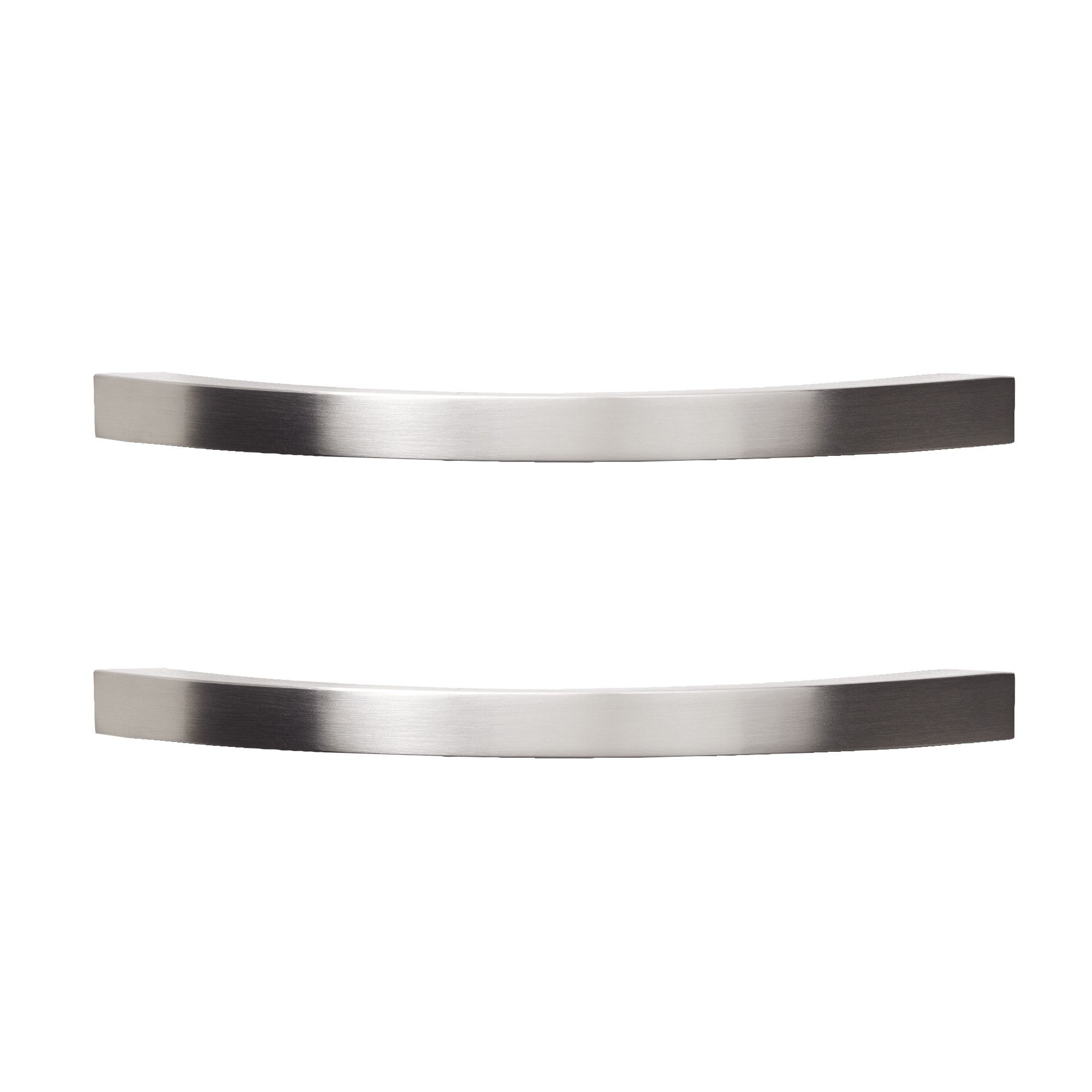 GoodHome Sabaku Nickel effect Kitchen cabinets Bow Handle (L)26cm (D)32mm, Pack of 2