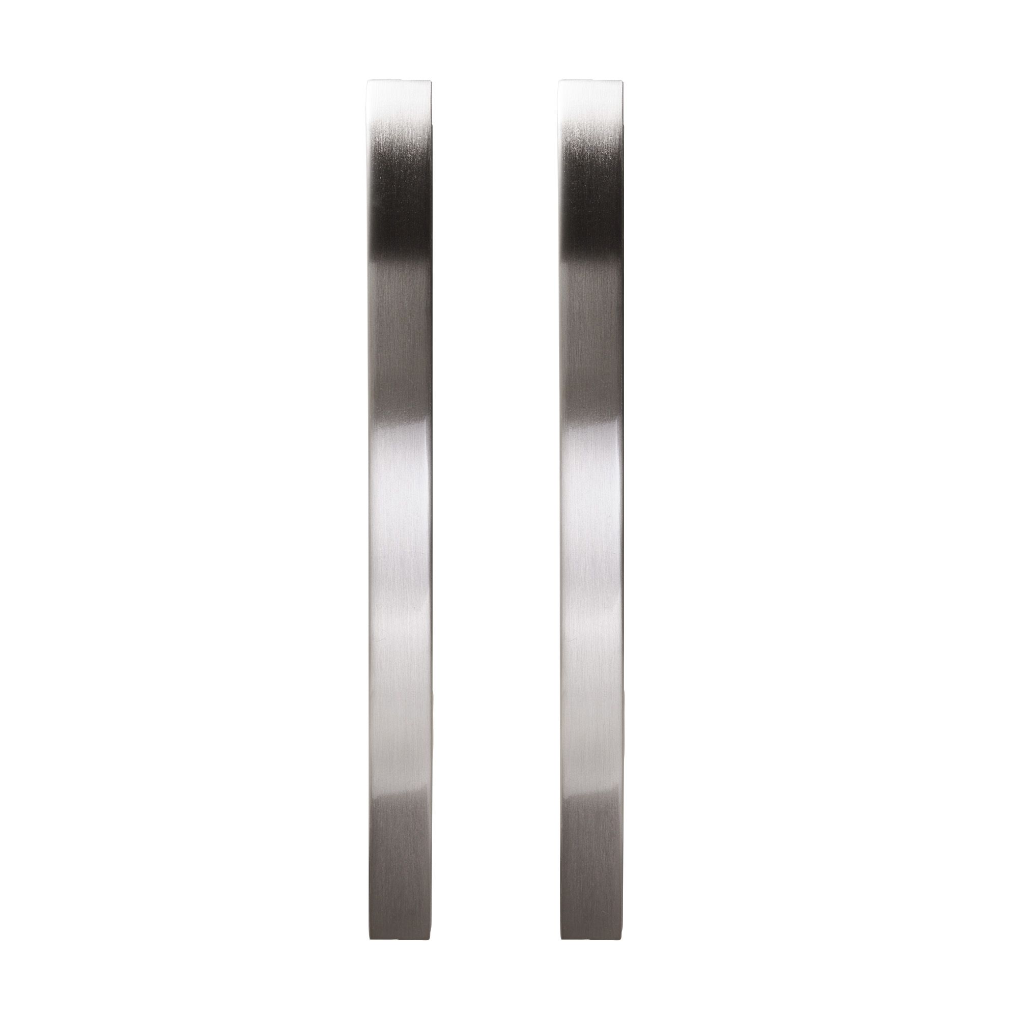 GoodHome Sabaku Nickel effect Kitchen cabinets Bow Pull Handle (L)26cm (D)32mm, Pack of 2