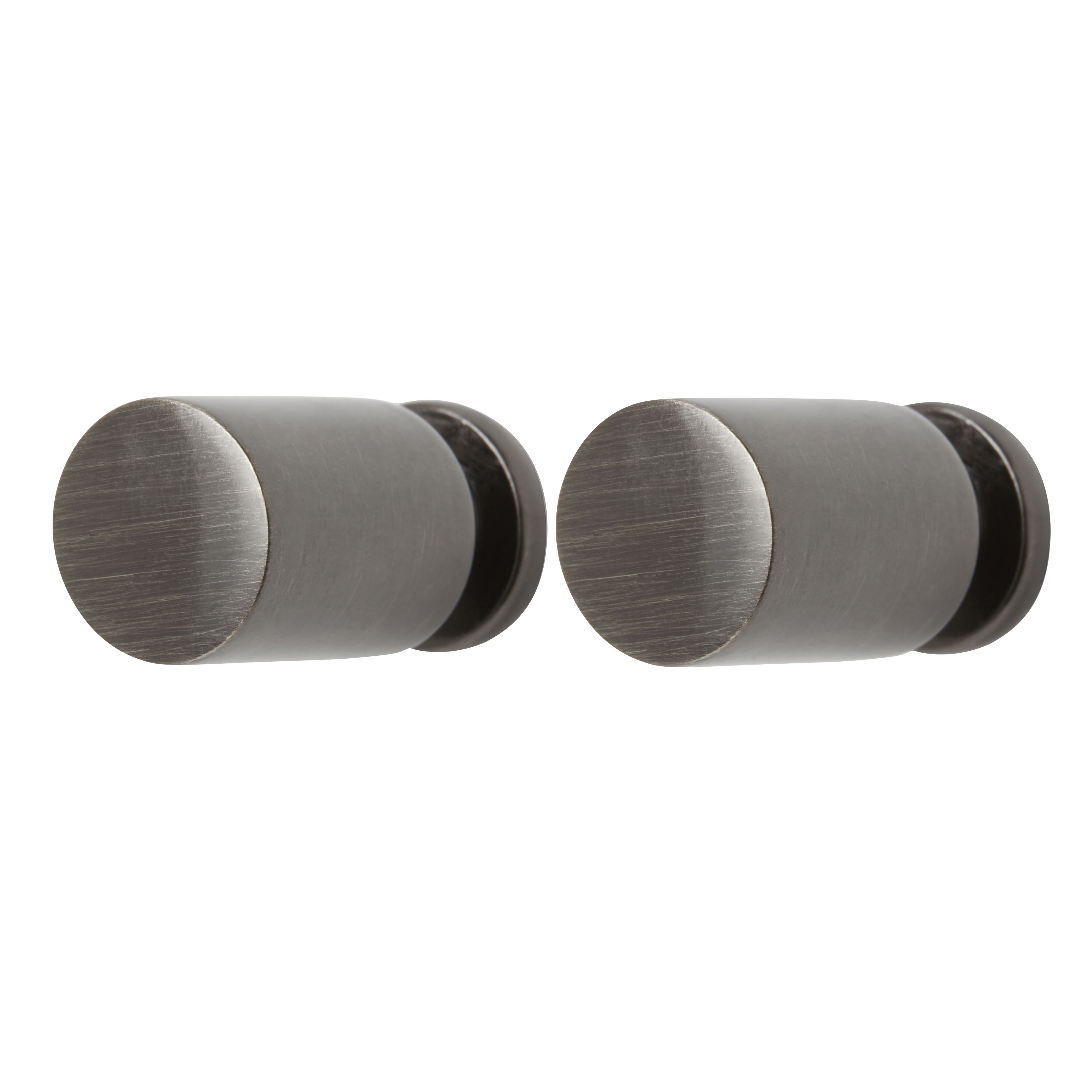 GoodHome Saffron Nickel effect Silver Kitchen cabinets Handle (L)12mm