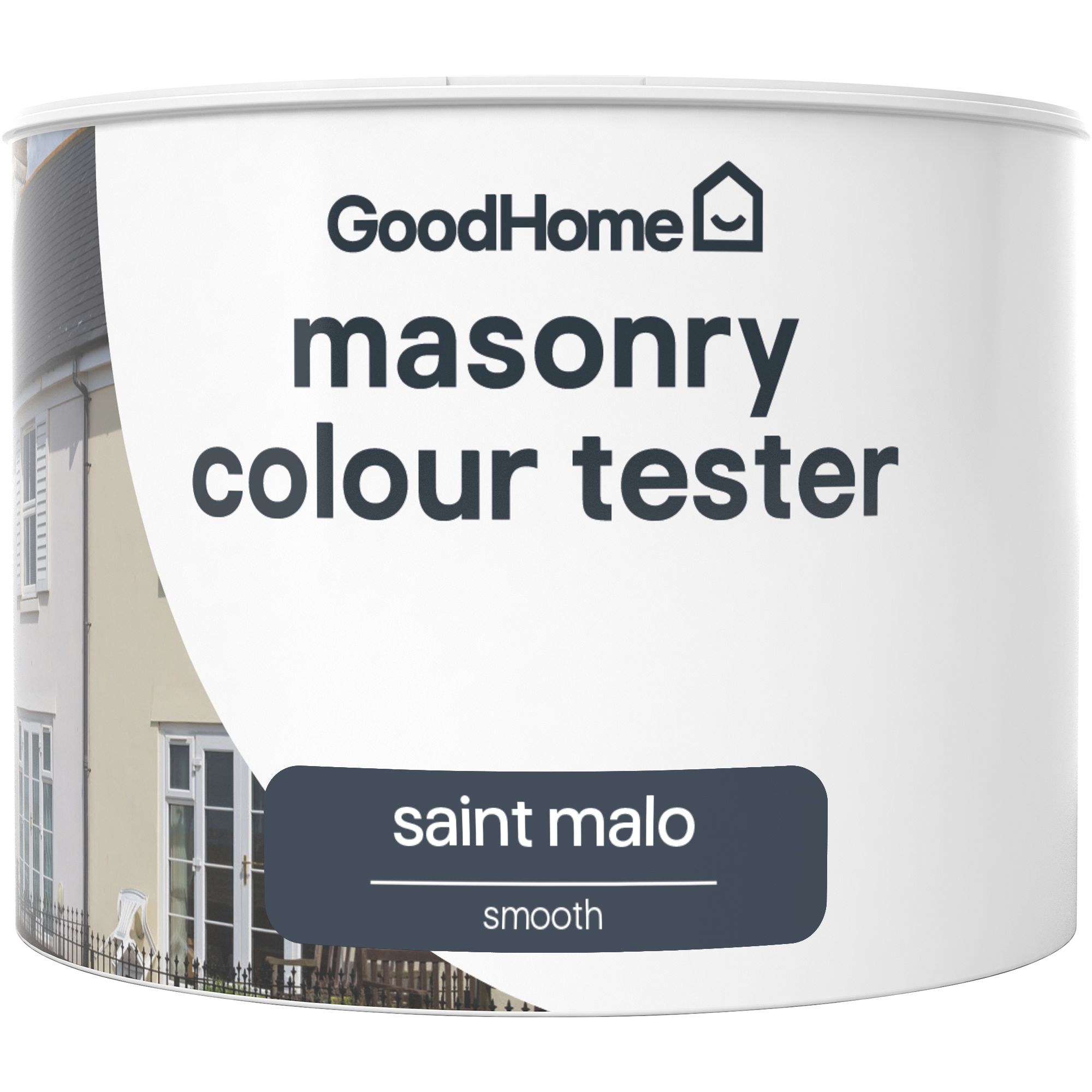 GoodHome Saint Malo Smooth Matt Masonry paint, 350ml Tester pot
