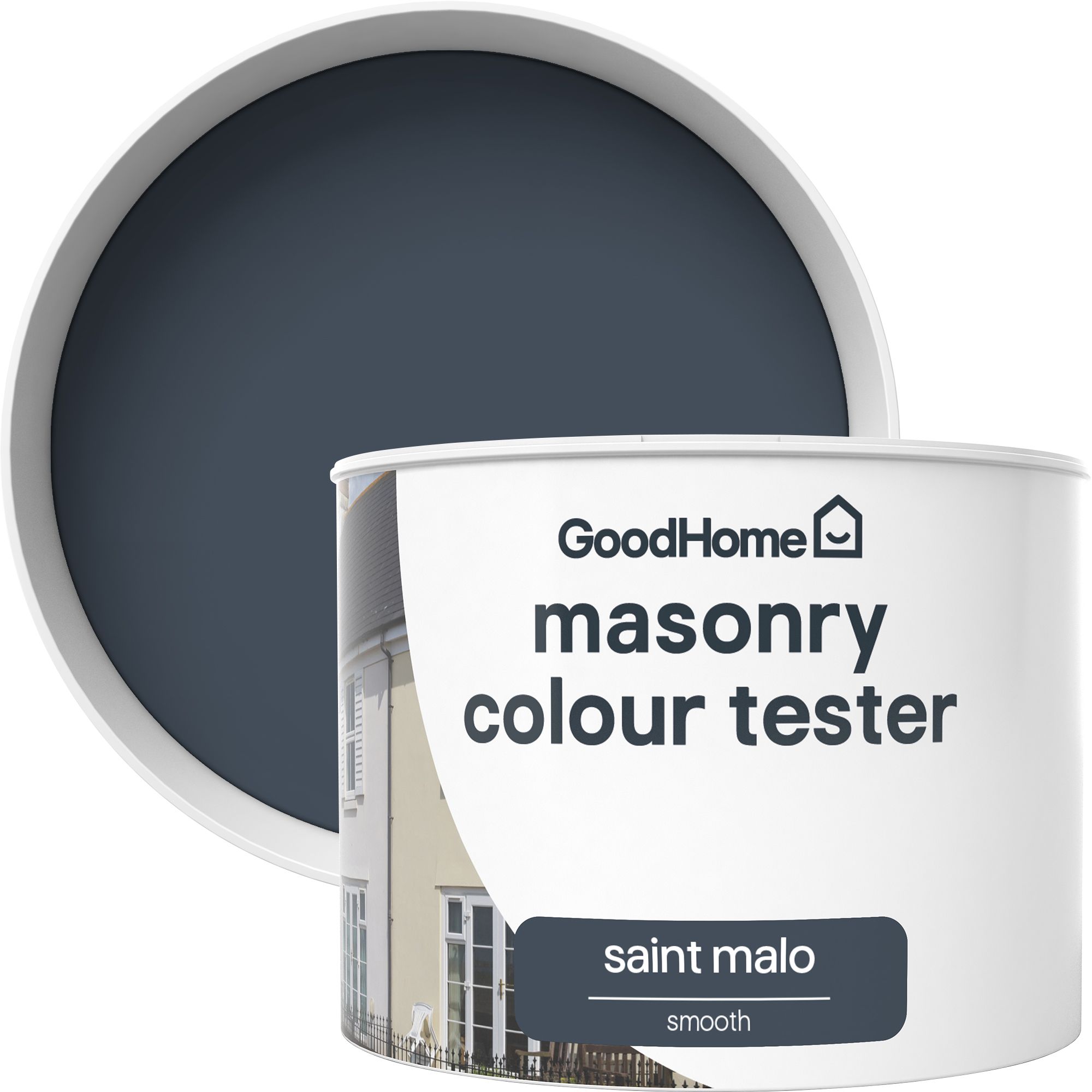 GoodHome Saint Malo Smooth Matt Masonry paint, 350ml Tester pot