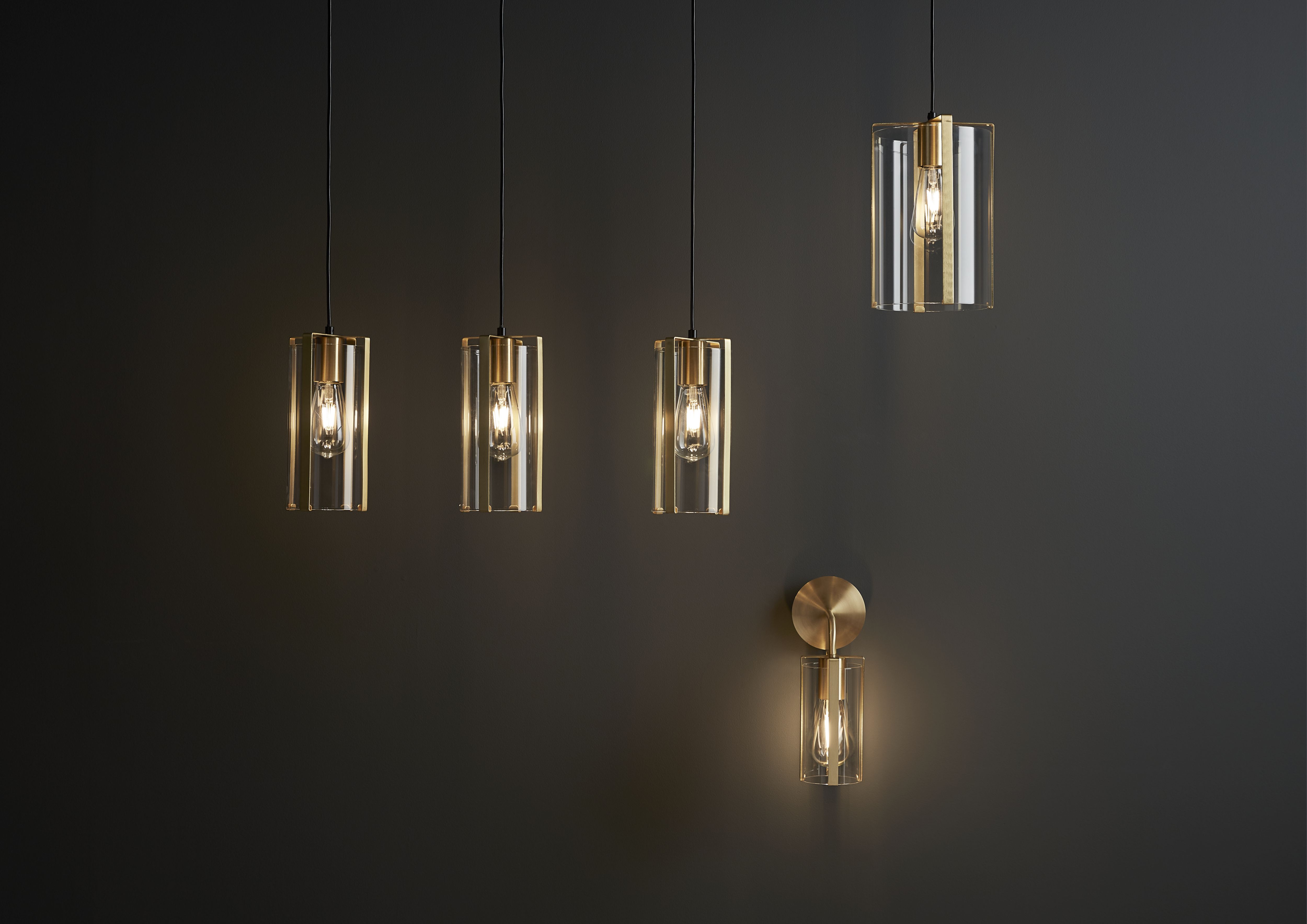 GoodHome Saiphi Gold effect Wall light