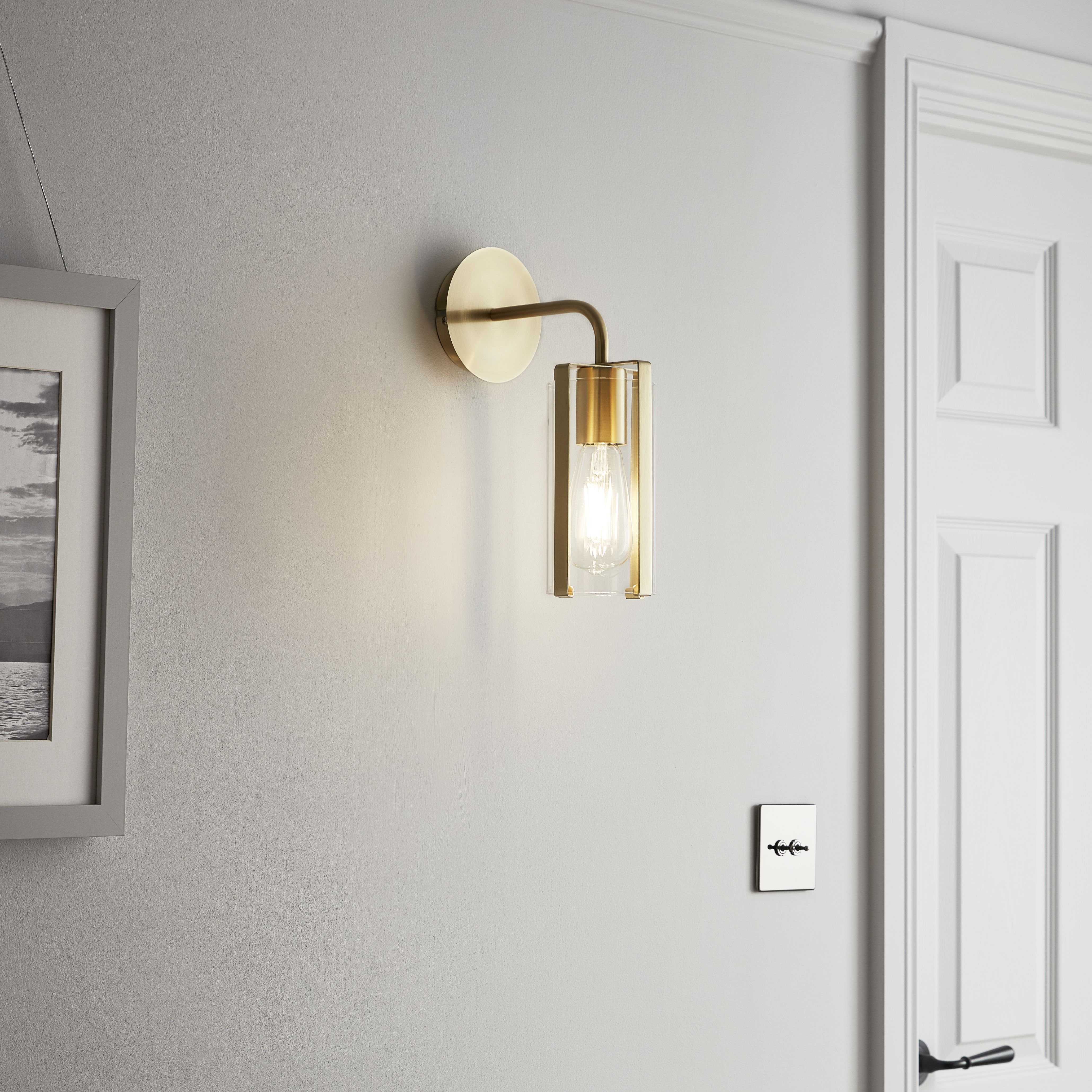 GoodHome Saiphi Gold effect Wall light