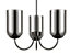 GoodHome Salford Round Black Chrome effect 3 Lamp LED Pendant ceiling light, (Dia)470mm