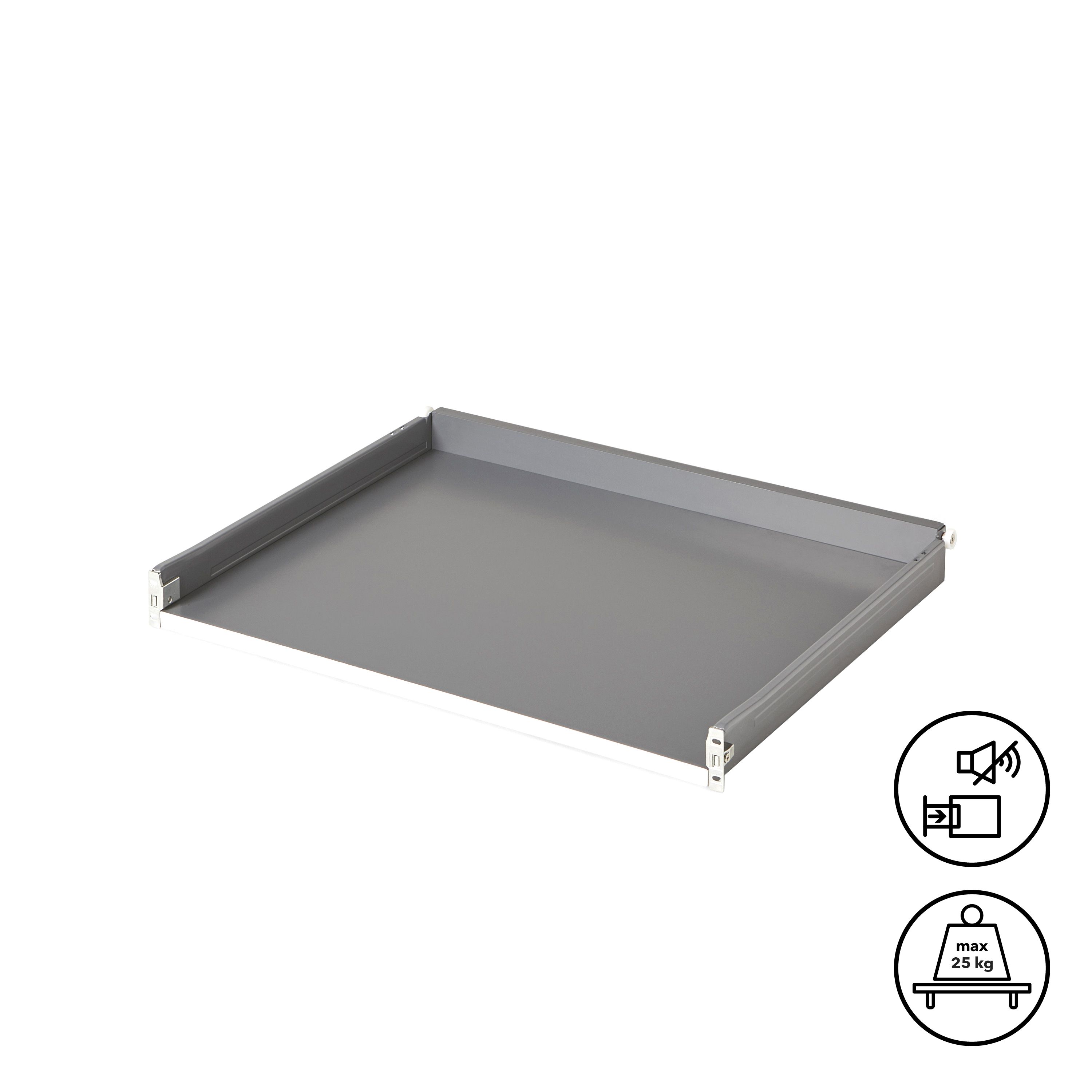 GoodHome Sansho Matt Anthracite Kitchen drawer unit, 564mm