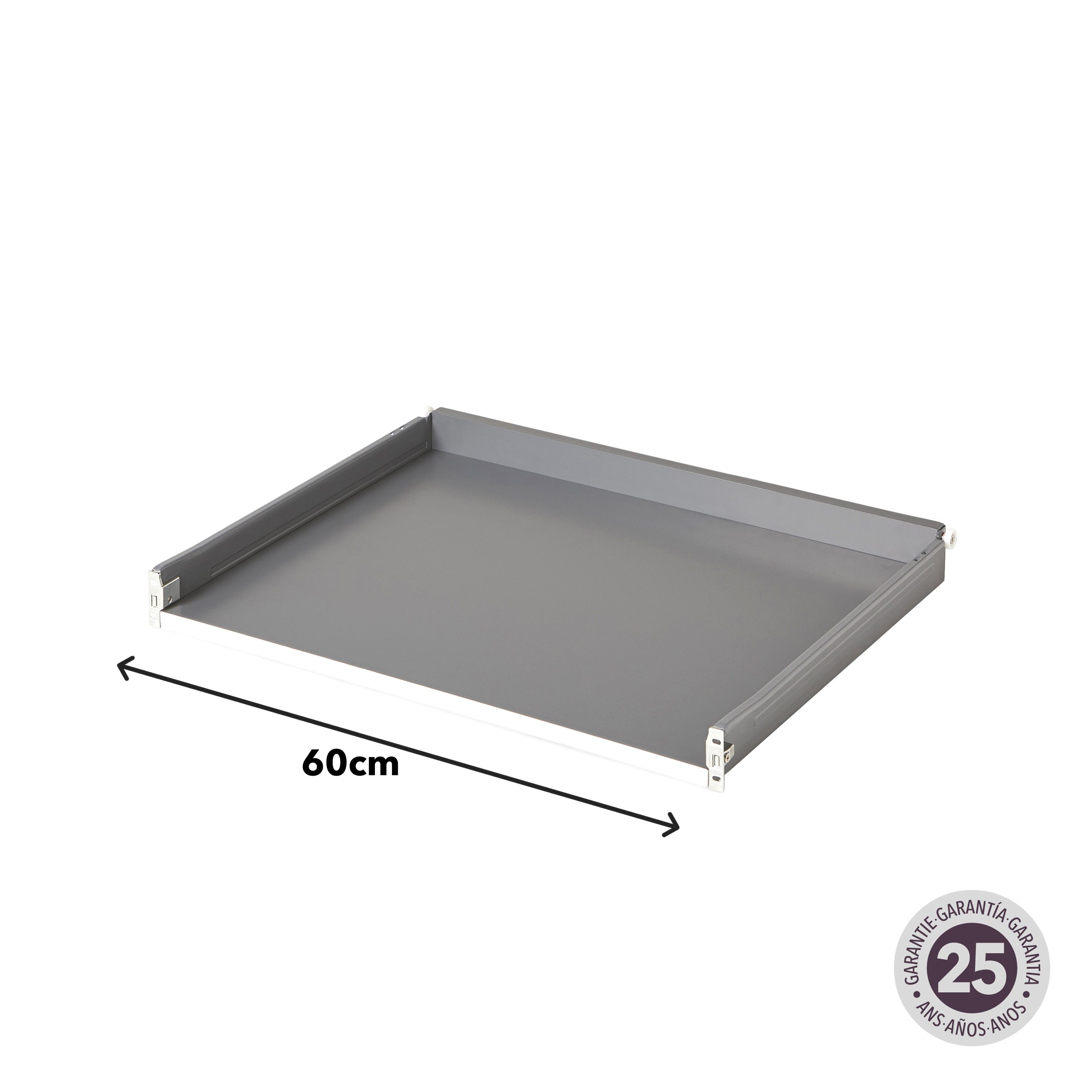 GoodHome Sansho Matt Anthracite Kitchen drawer unit, 564mm