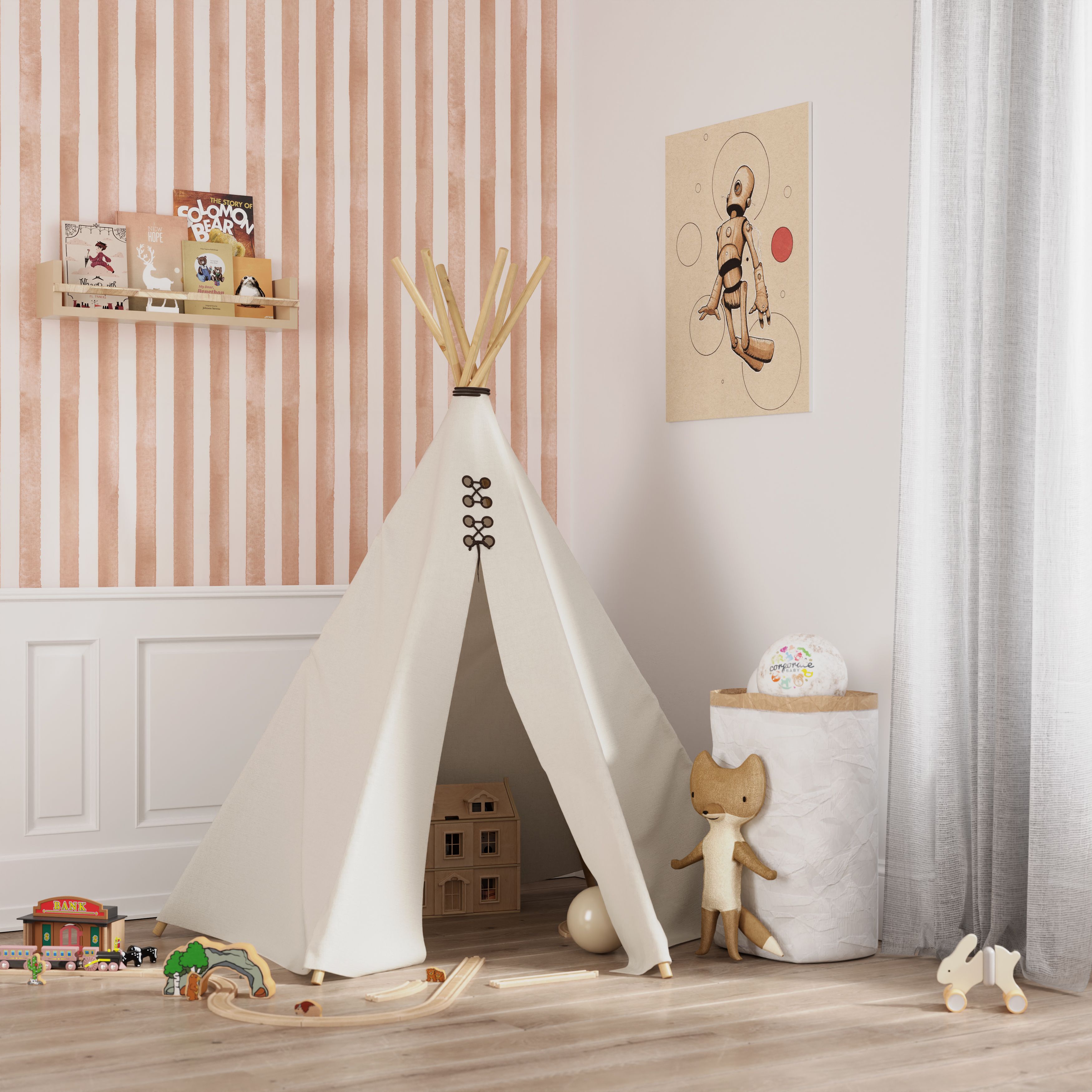 GoodHome Satori Pink Stripes Textured Wallpaper