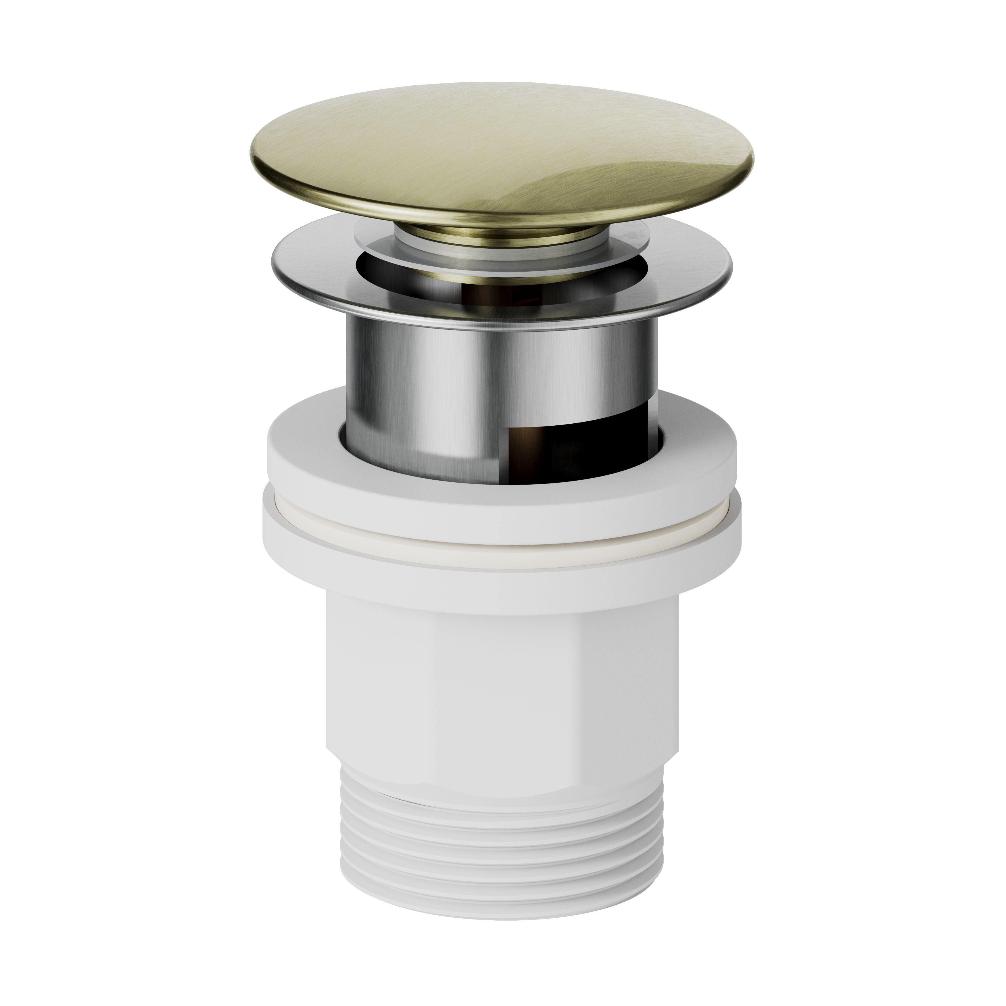 GoodHome SAUGA Tall Round Deck-mounted Manual Basin Mono mixer Tap