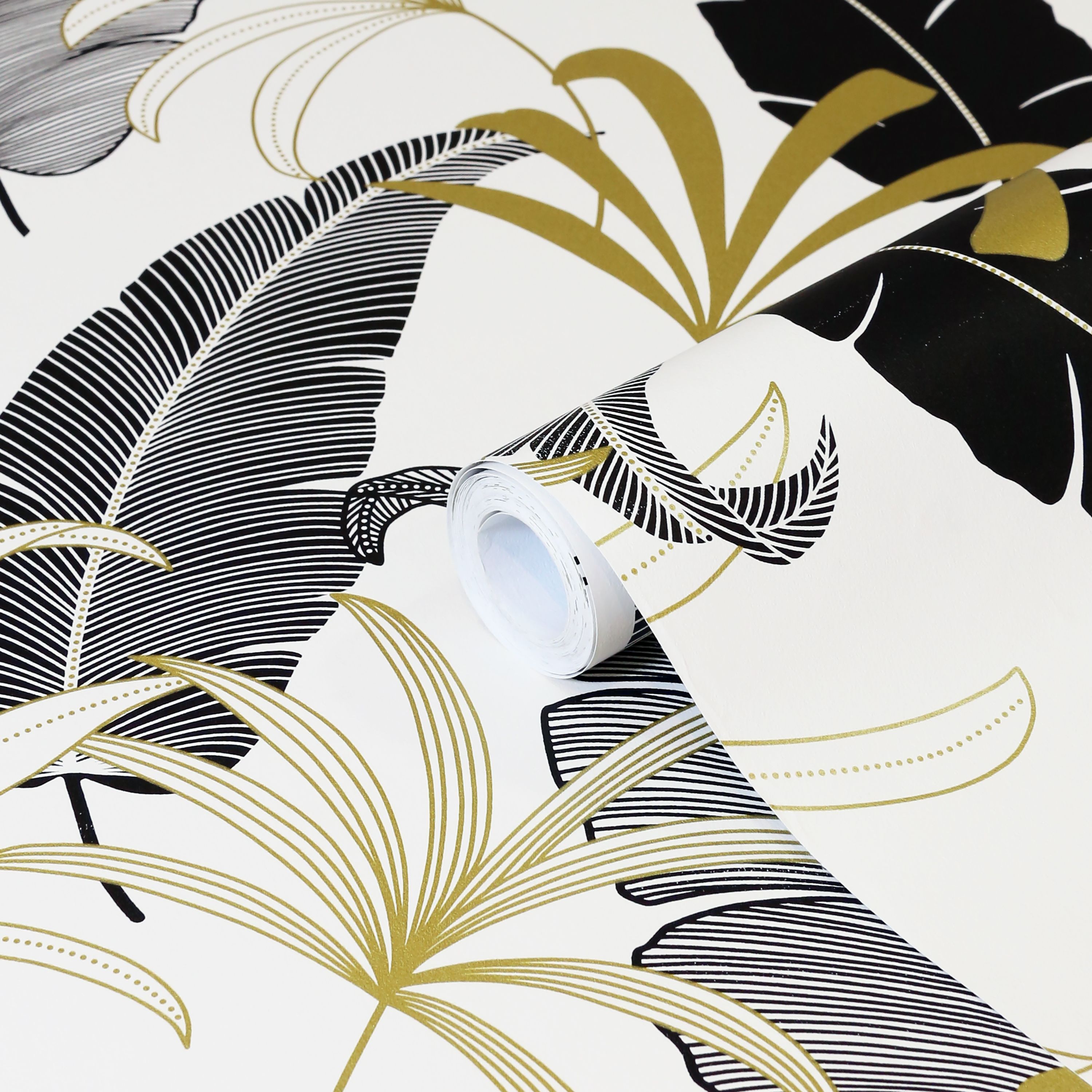 Black white and gold wallpaper discount
