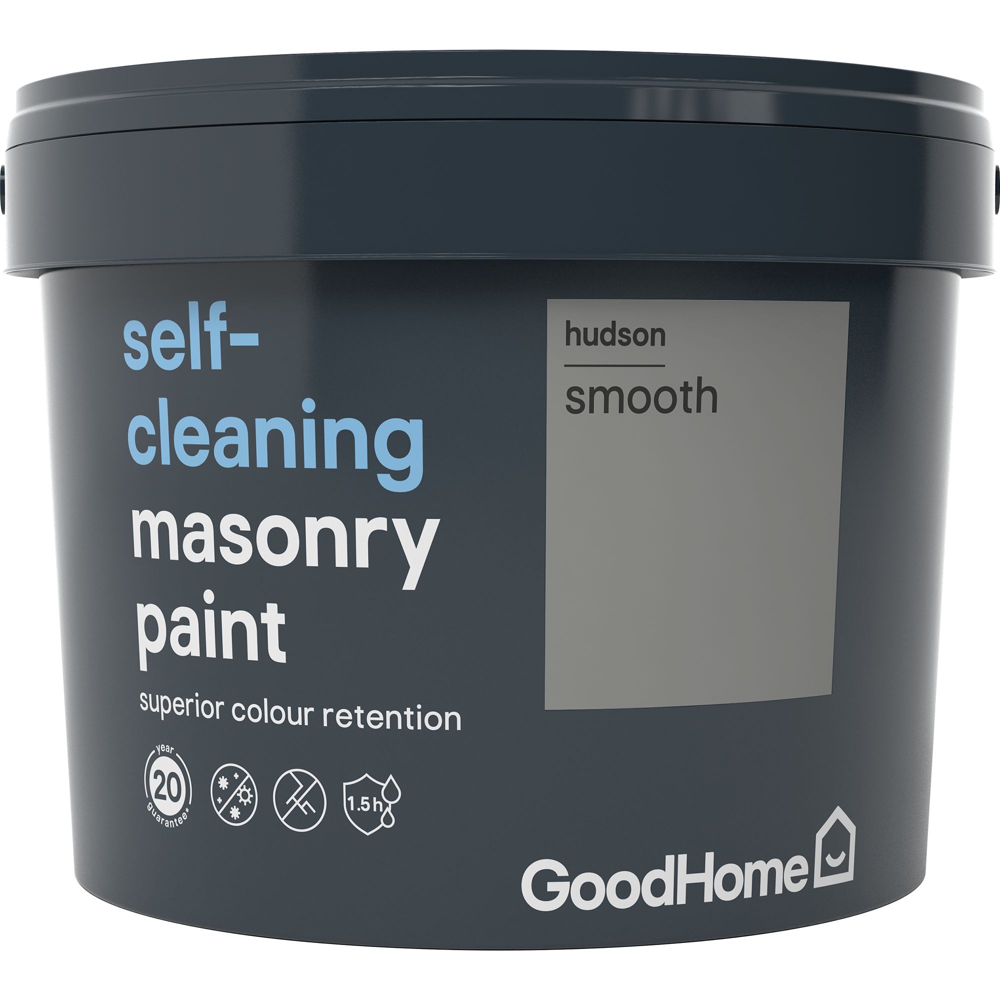 GoodHome Self-cleaning Hudson Smooth Matt Masonry paint, 10L
