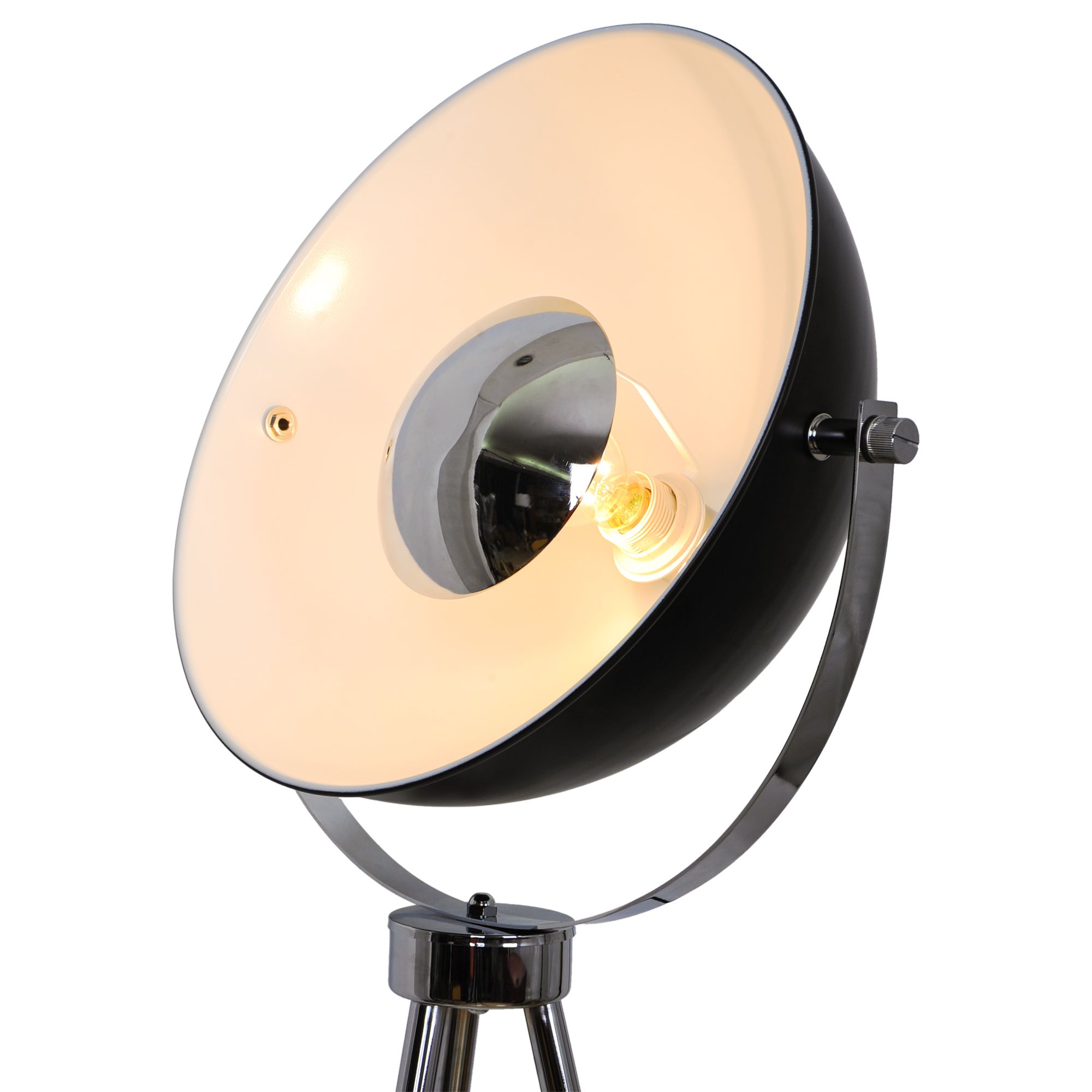 GoodHome Selinda Black Chrome effect Floor light
