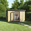 GoodHome Semora Modern 10x13 ft with Double door Pent Garden room (Base included)