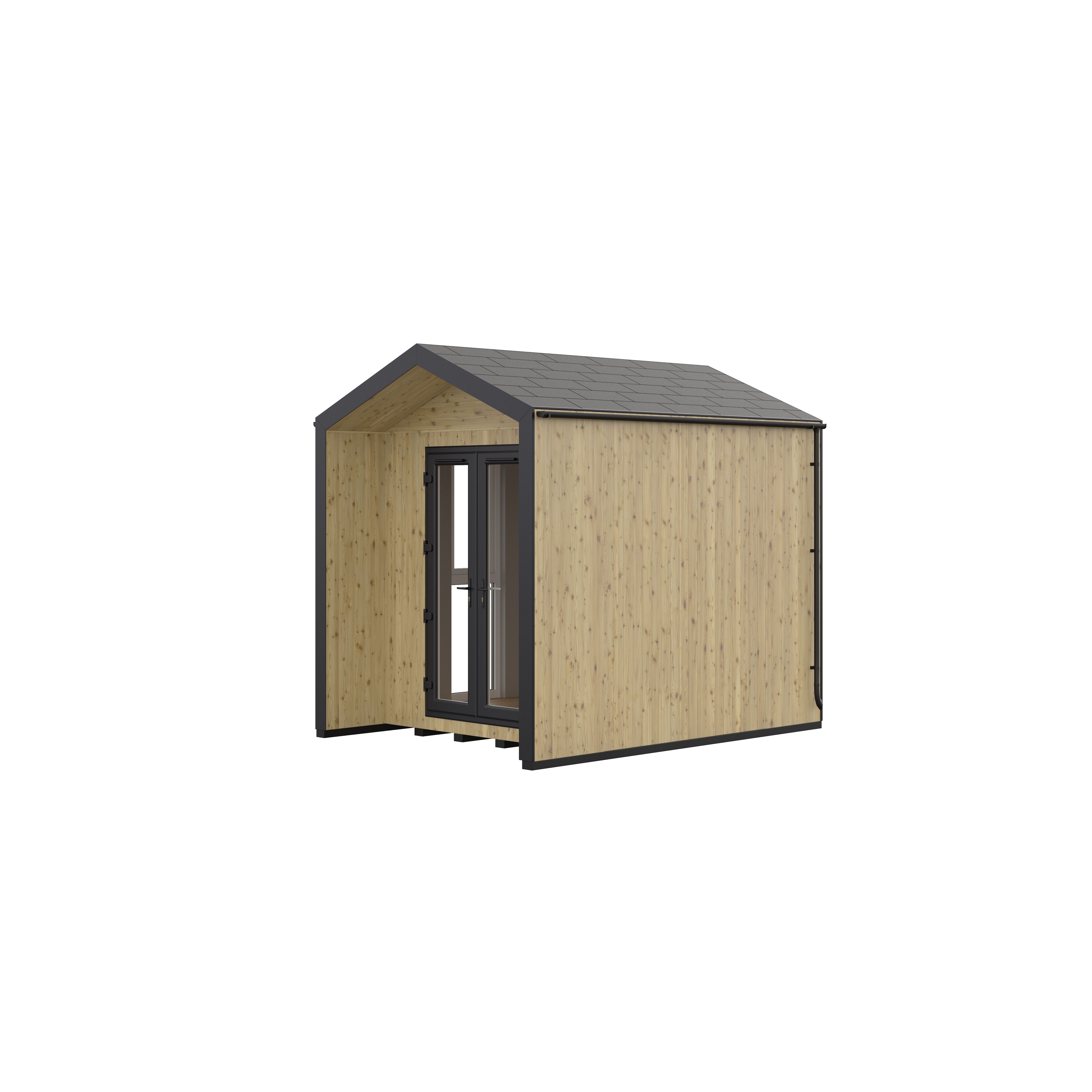 GoodHome Semora with Double door Pitch Garden room (Base included) - Assembly service included