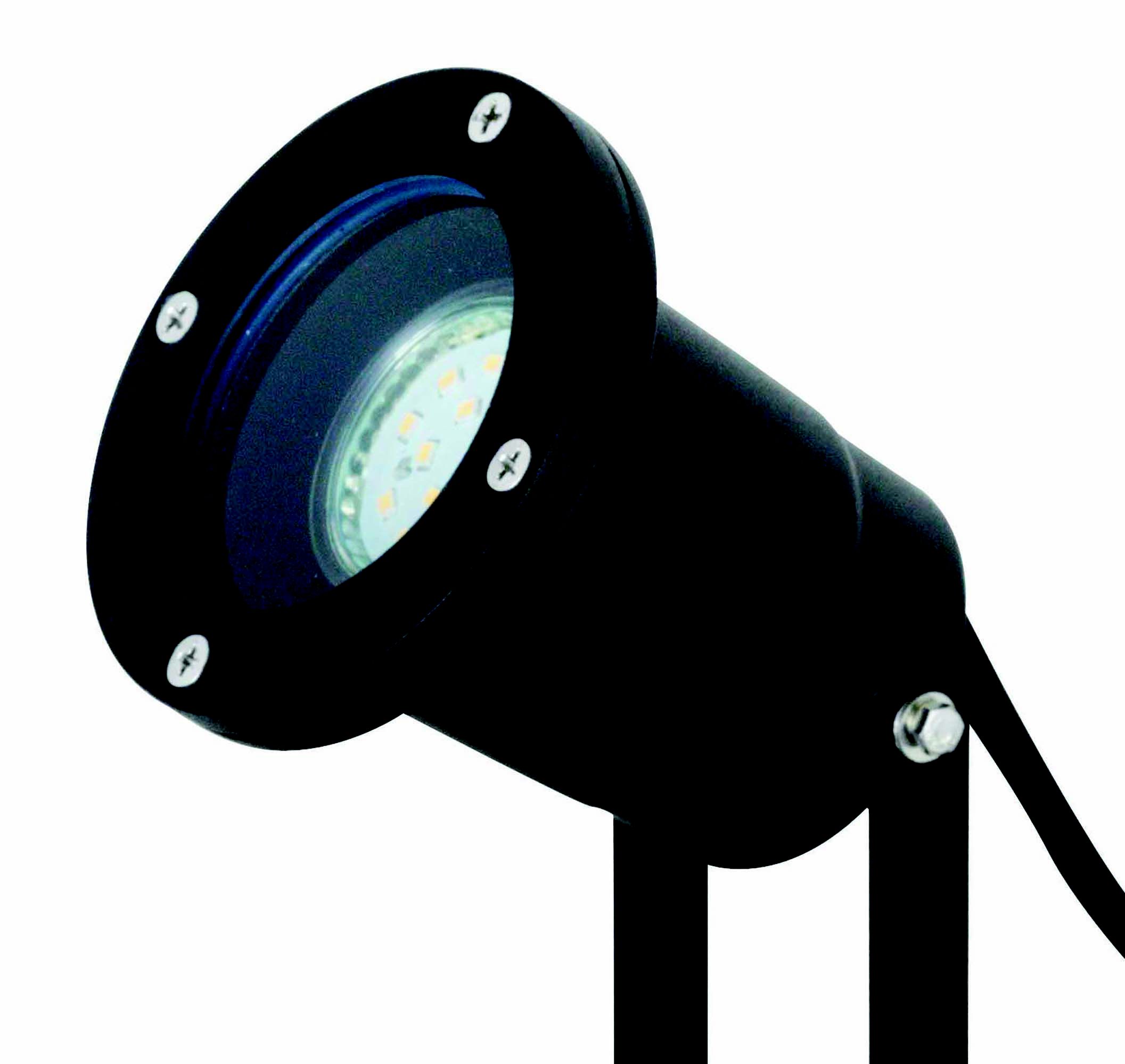 GoodHome Shelby Matt Black LED Outdoor Stake light (D)98mm