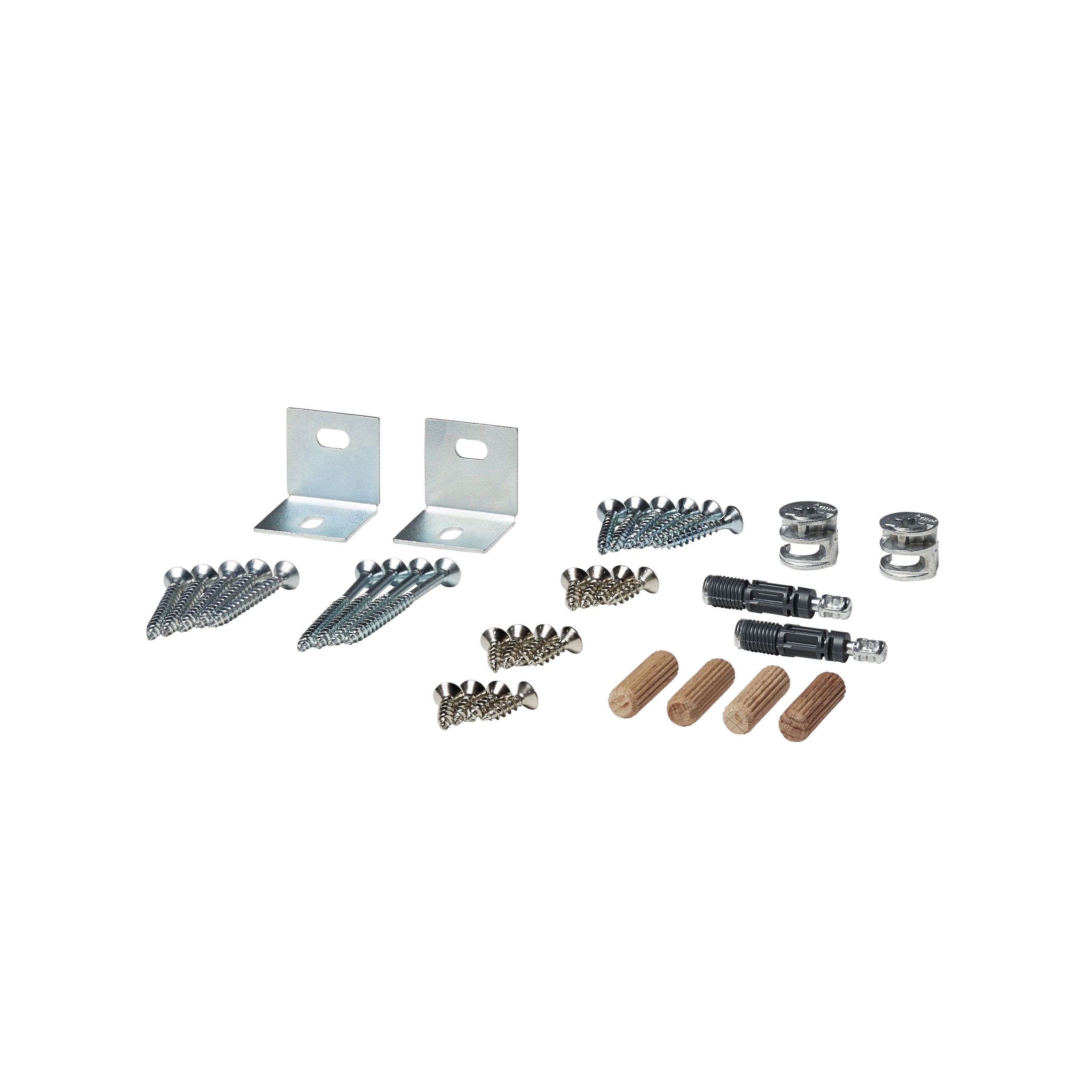 GoodHome Silver effect Fitting & fixing kit