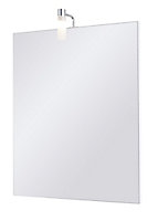GoodHome Slapton Rectangular Illuminated Frameless Illuminated mirror (H)700mm (W)600mm