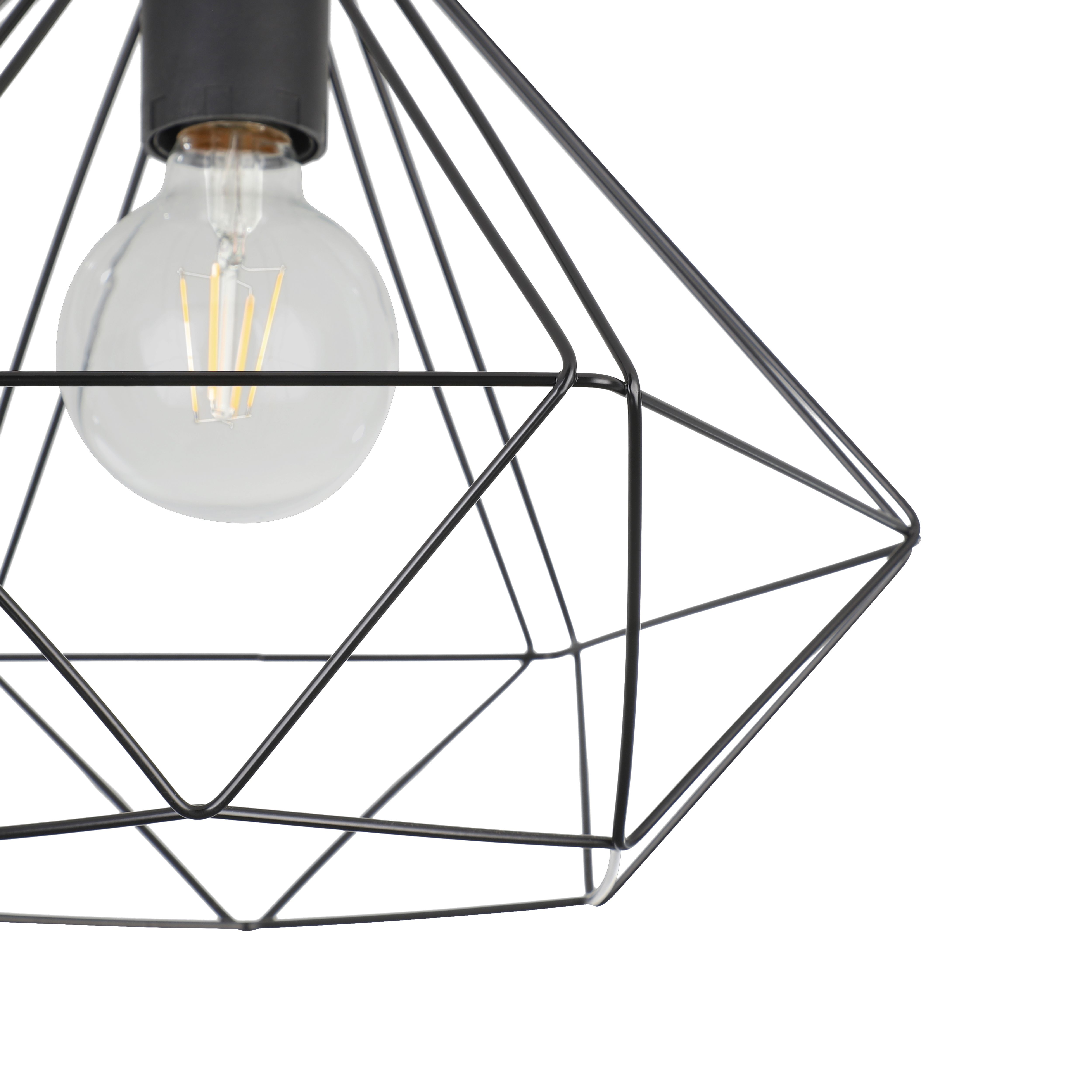 GoodHome Smertrio Modern Matt Metal Black Ceiling light