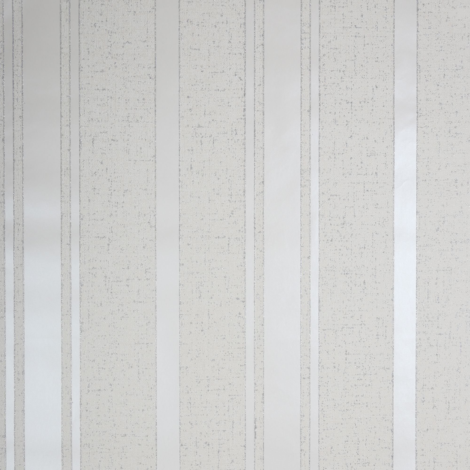 GoodHome Solfia White Striped Glitter effect Textured Wallpaper Sample