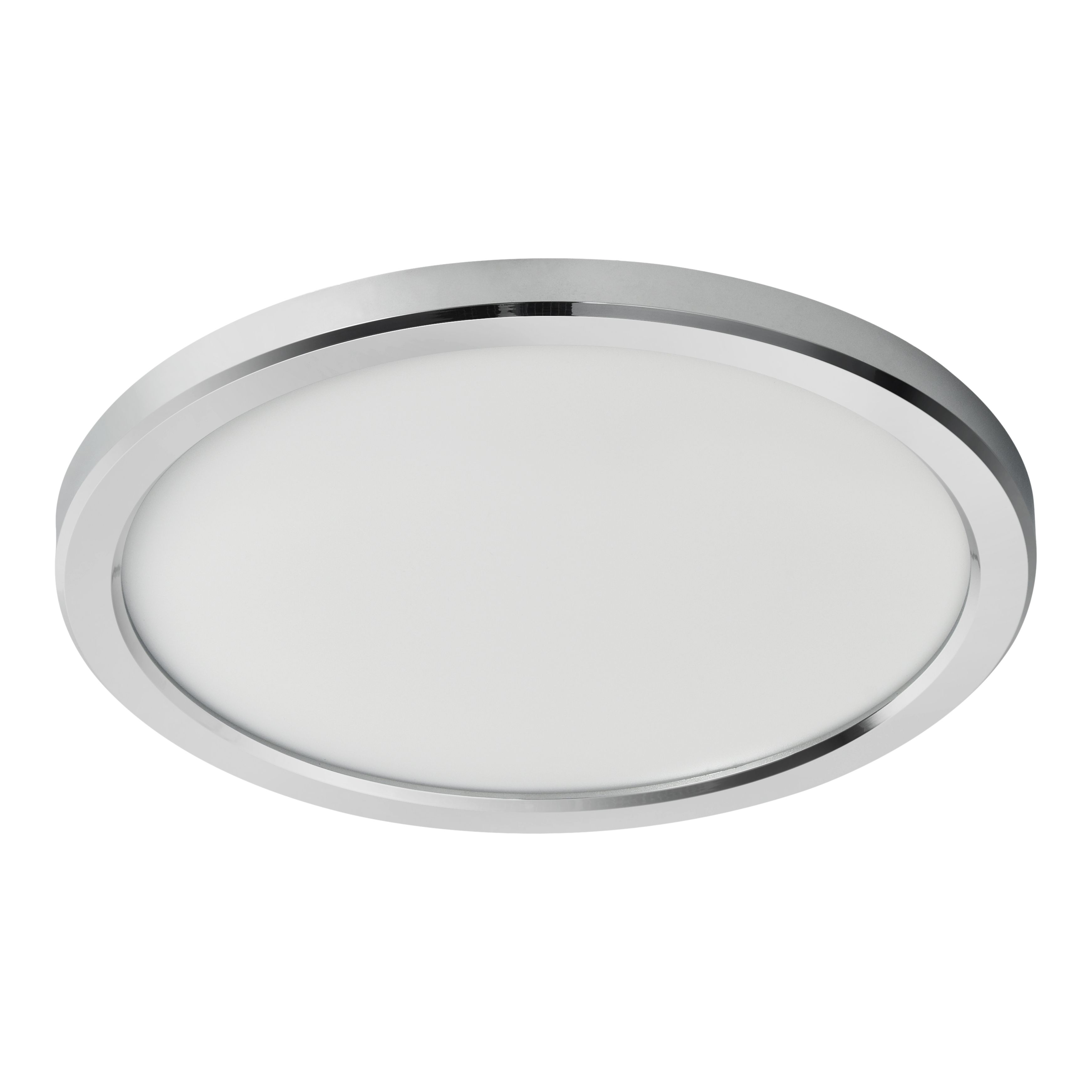 GoodHome Solidaster Plastic Chrome effect LED Ceiling light