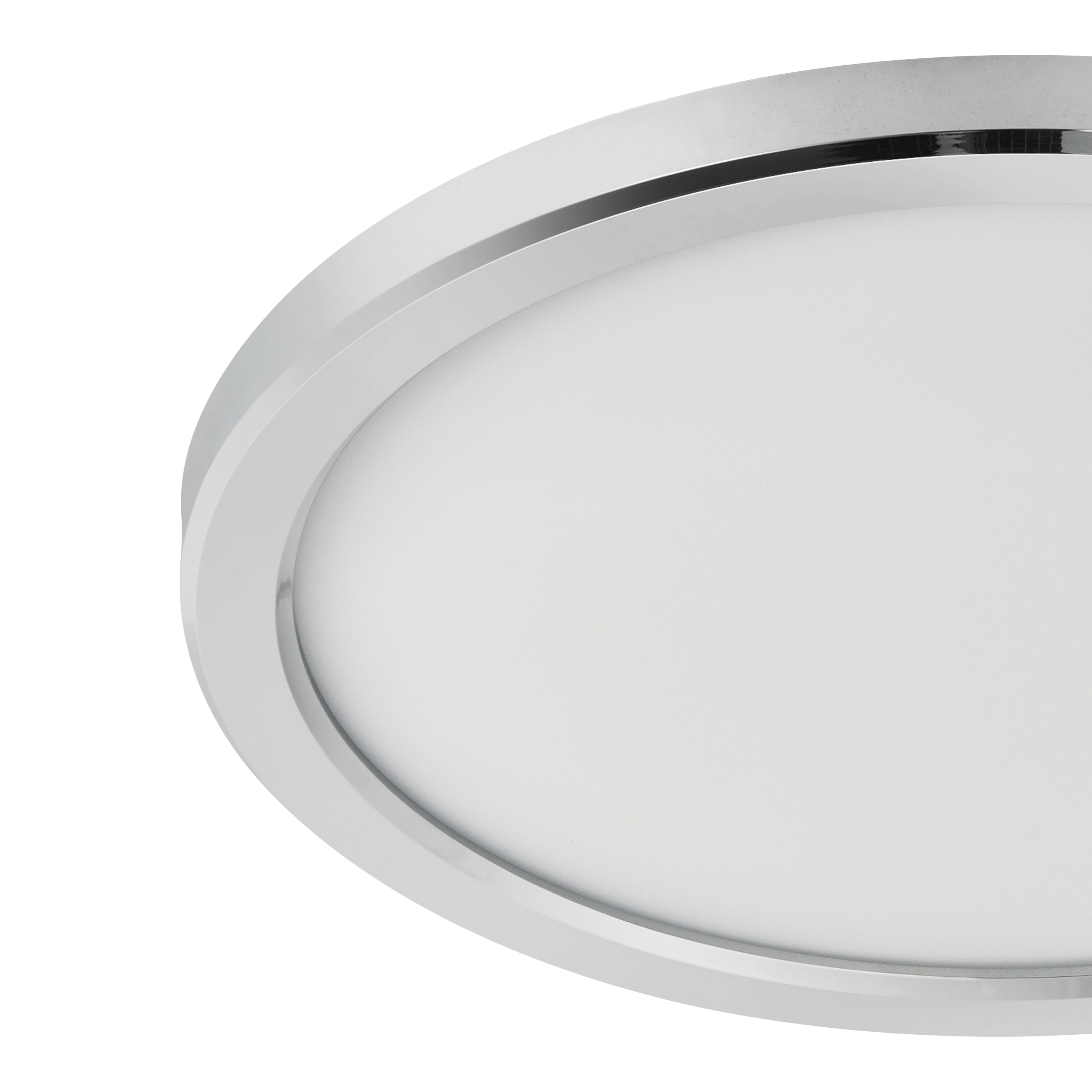 GoodHome Solidaster Plastic Chrome effect LED Ceiling light
