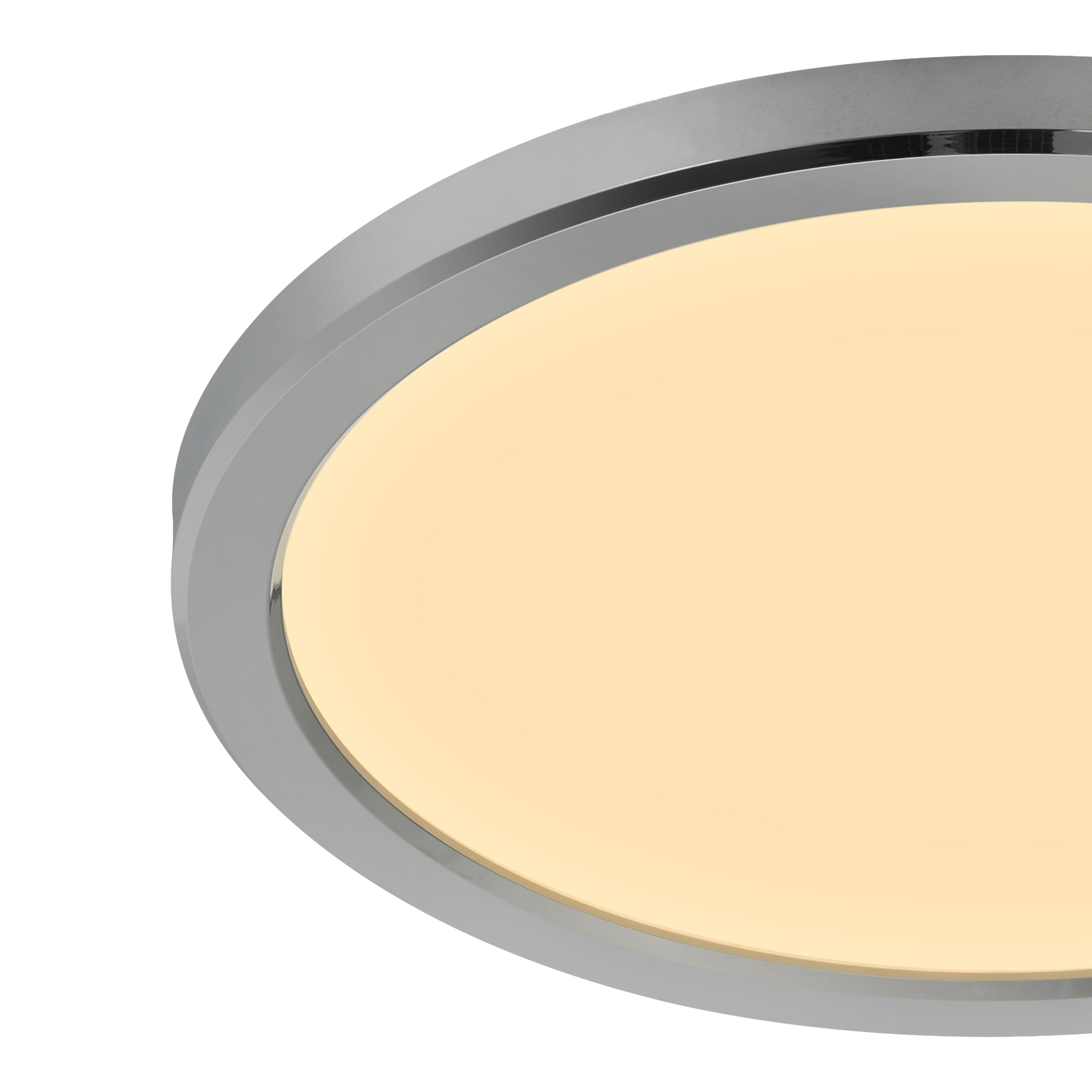 GoodHome Solidaster Plastic Chrome effect LED Ceiling light