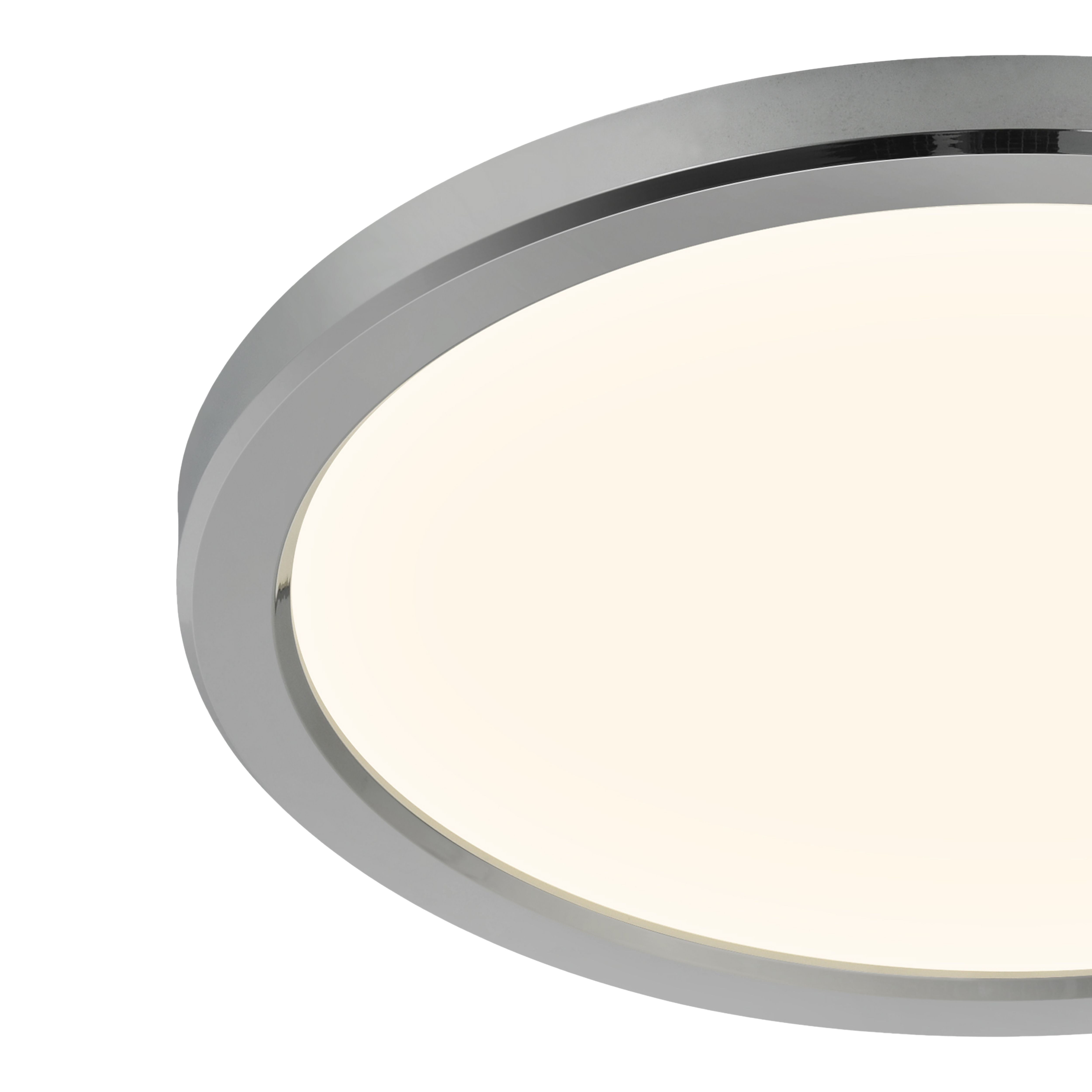 GoodHome Solidaster Plastic Chrome effect LED Ceiling light