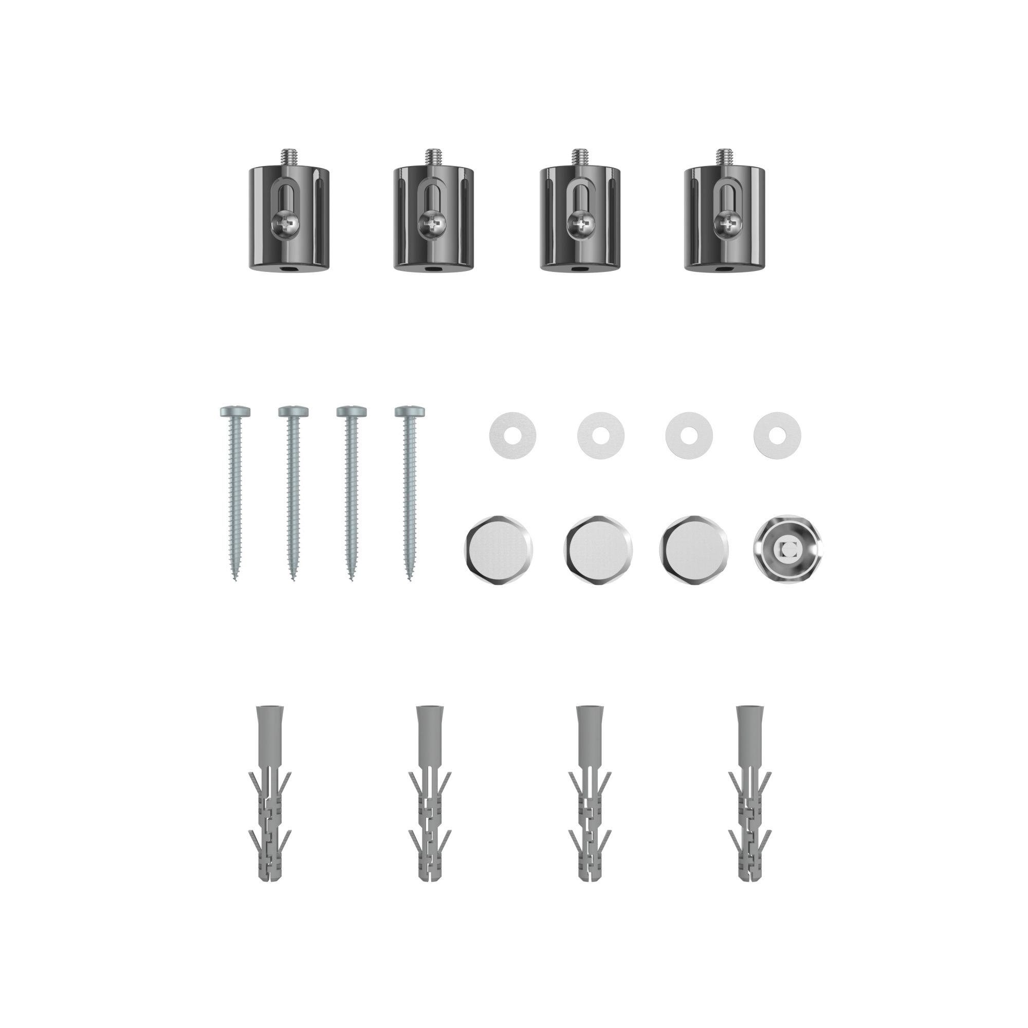 GoodHome Solna Chrome effect Vertical Flat Towel radiator (W)534mm x (H)1182mm