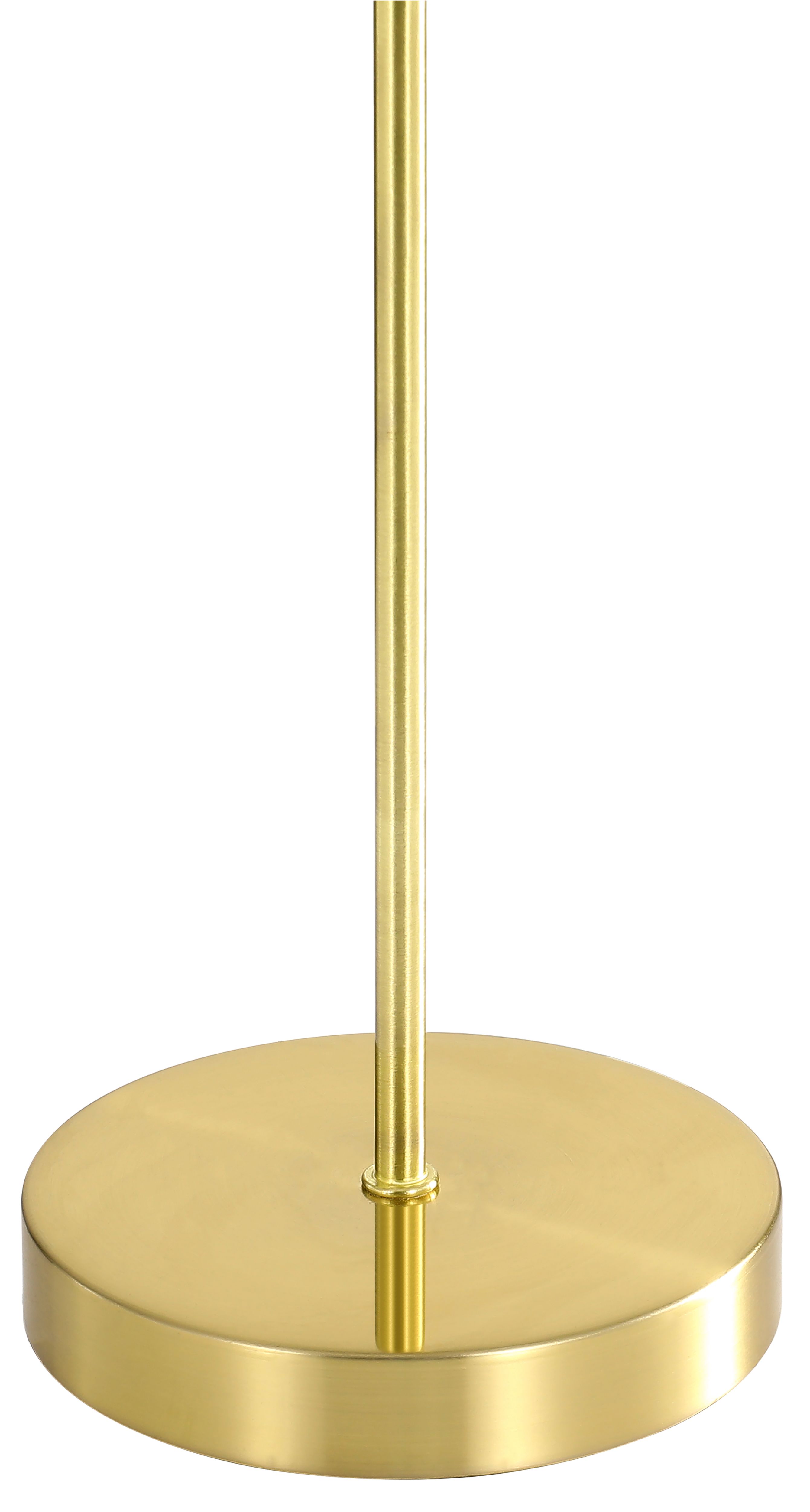 GoodHome Songor Brushed Brass effect Eco halogen Round Table lamp