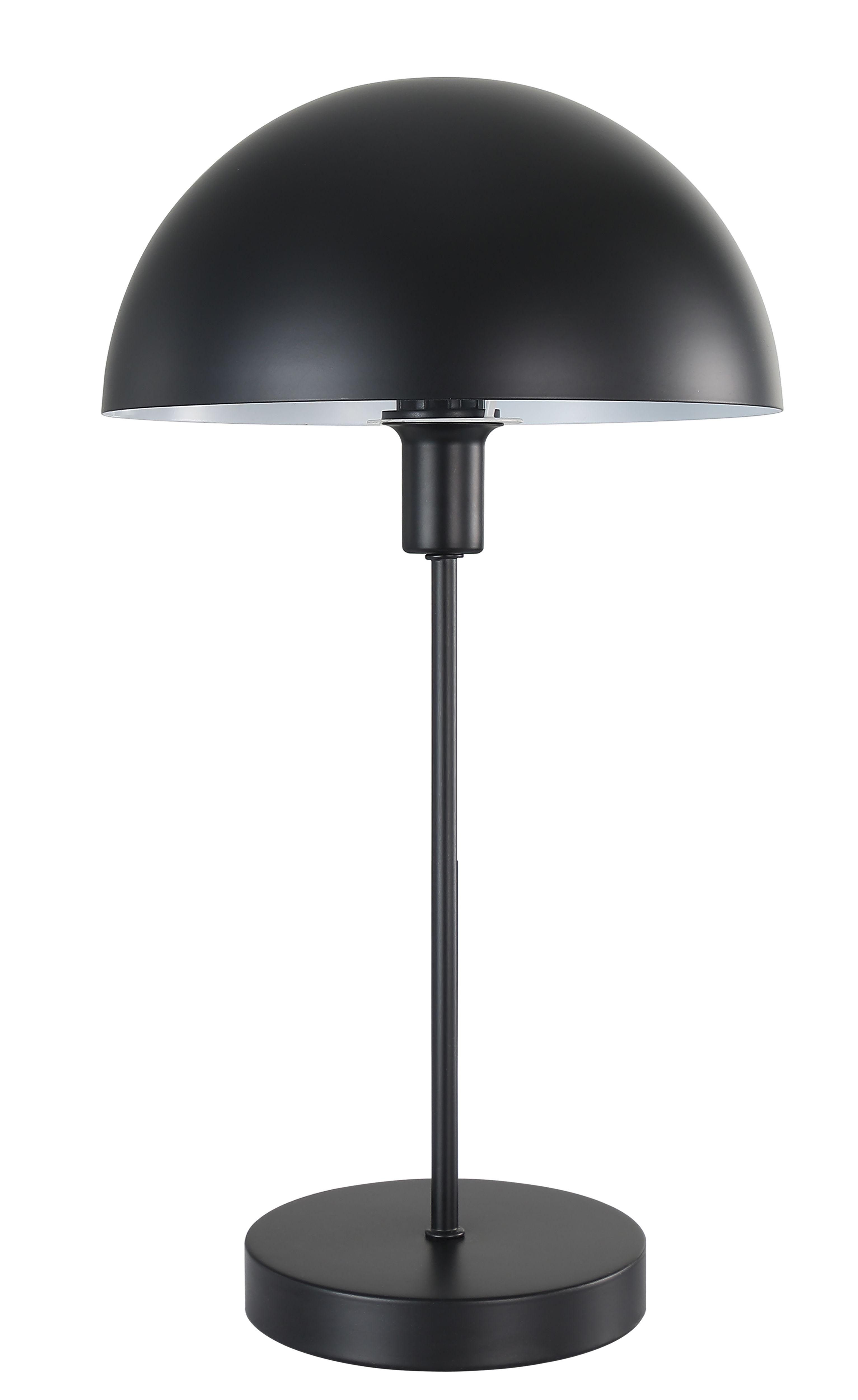 GoodHome Songor Matt Black Eco halogen Round Table lamp