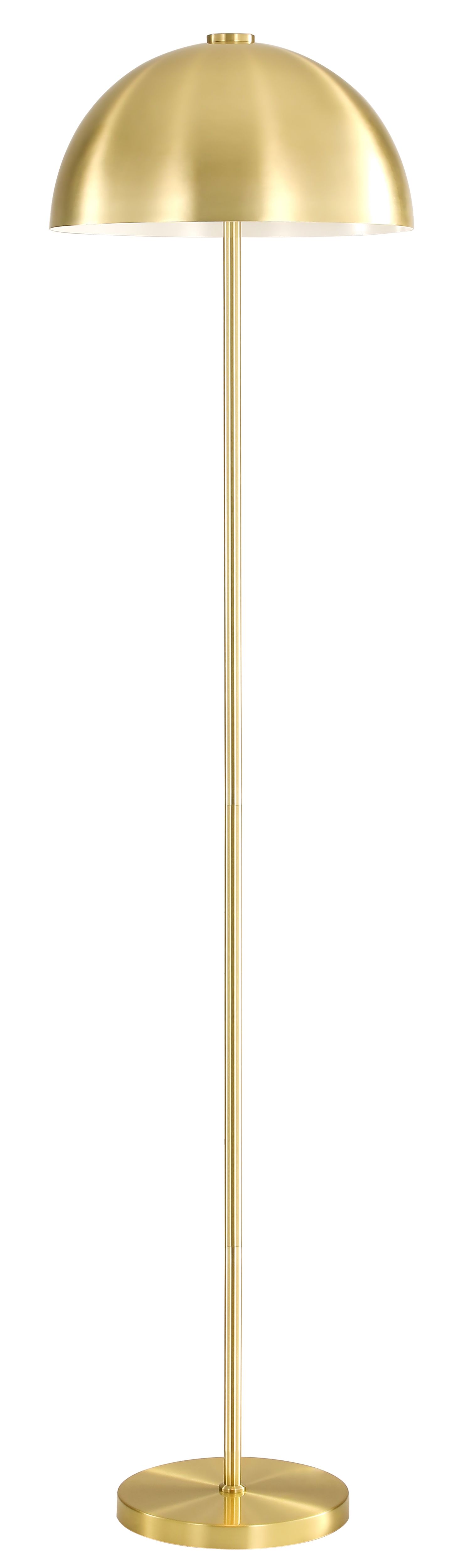 GoodHome Songor Matt Brushed Brass LED Floor lamp
