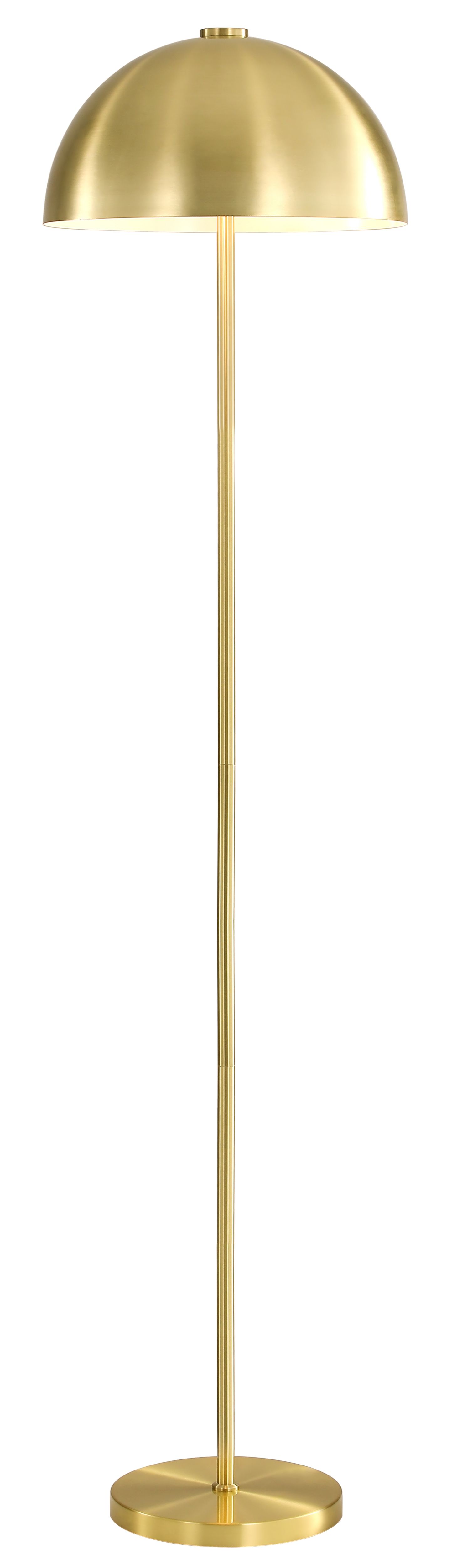 GoodHome Songor Matt Brushed Brass LED Floor lamp