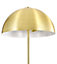 GoodHome Songor Matt Brushed Brass LED Floor lamp