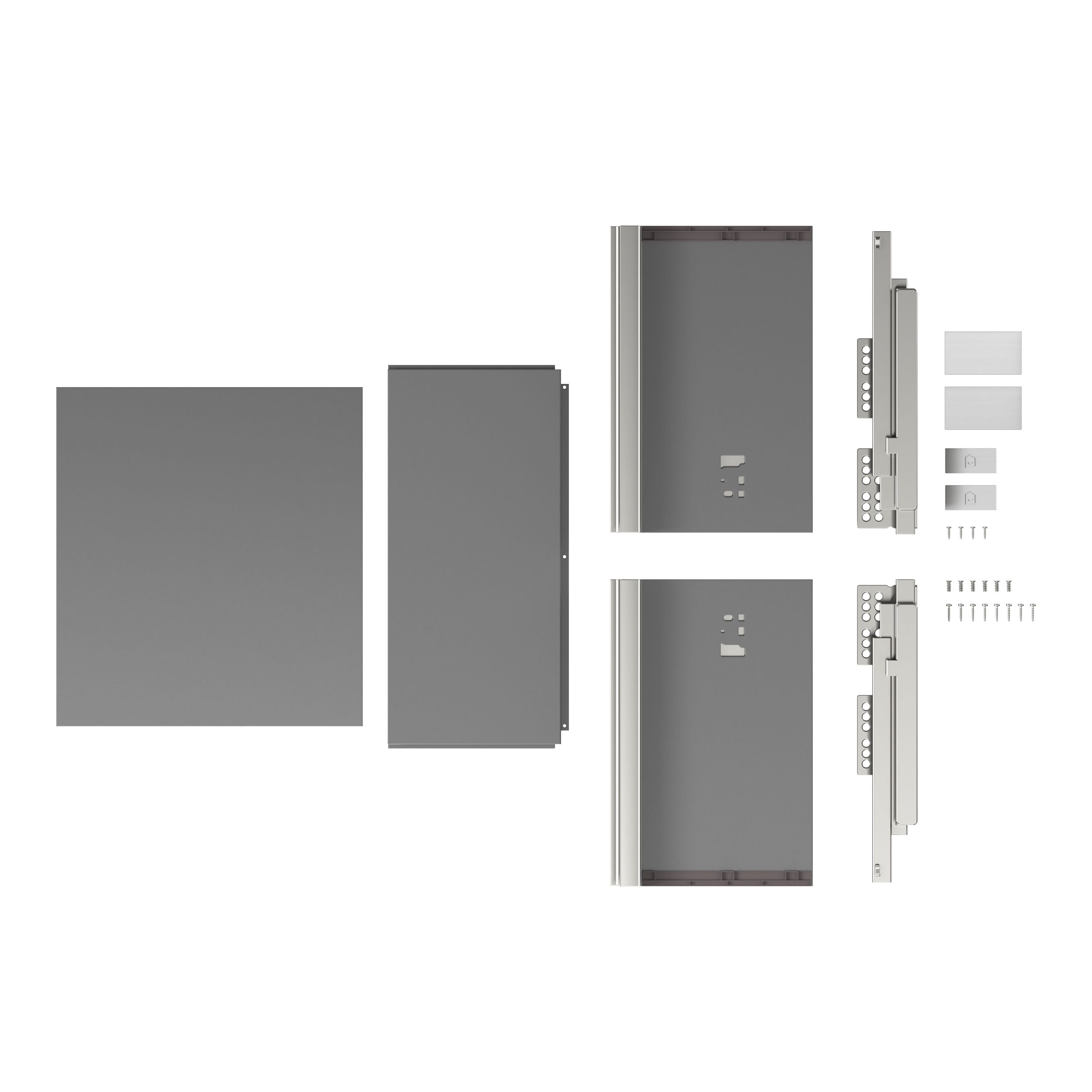 GoodHome Soto Soft-close Slimline deep drawer box (W)400mm