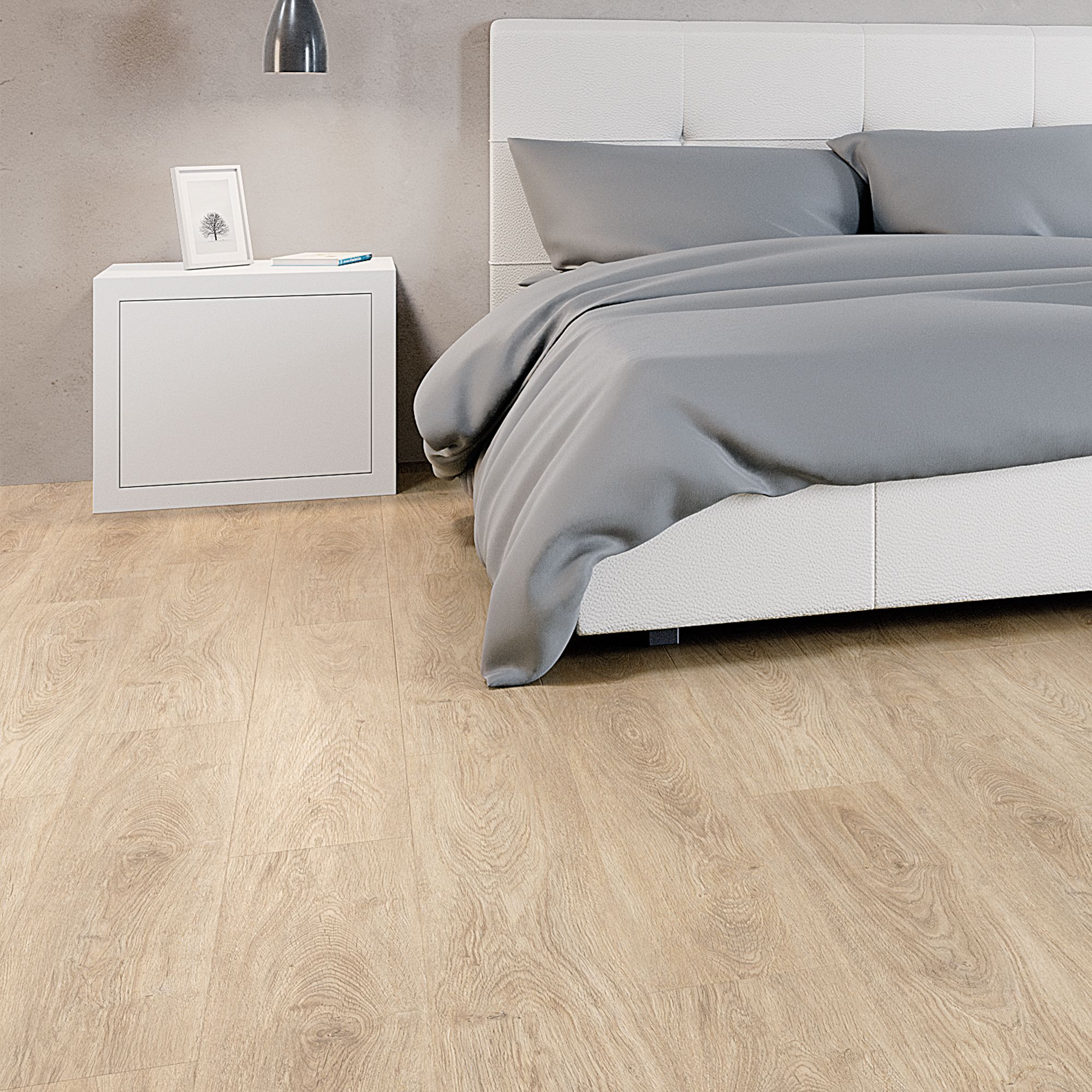 GoodHome Southwell Light Natural oak effect Laminate flooring Sample