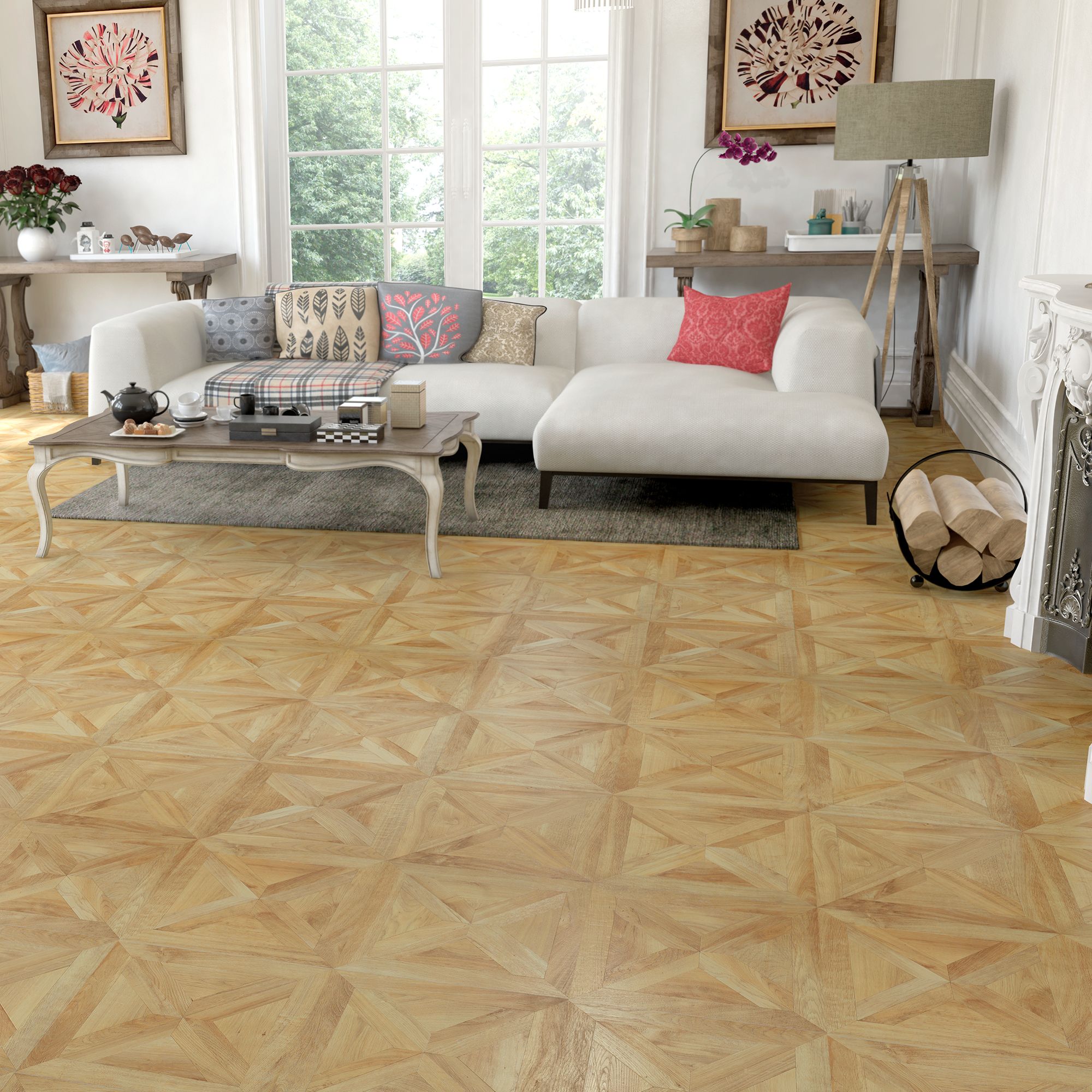 GoodHome Staccato Natural Wood effect Laminate Flooring, 1.86m² Tradepoint