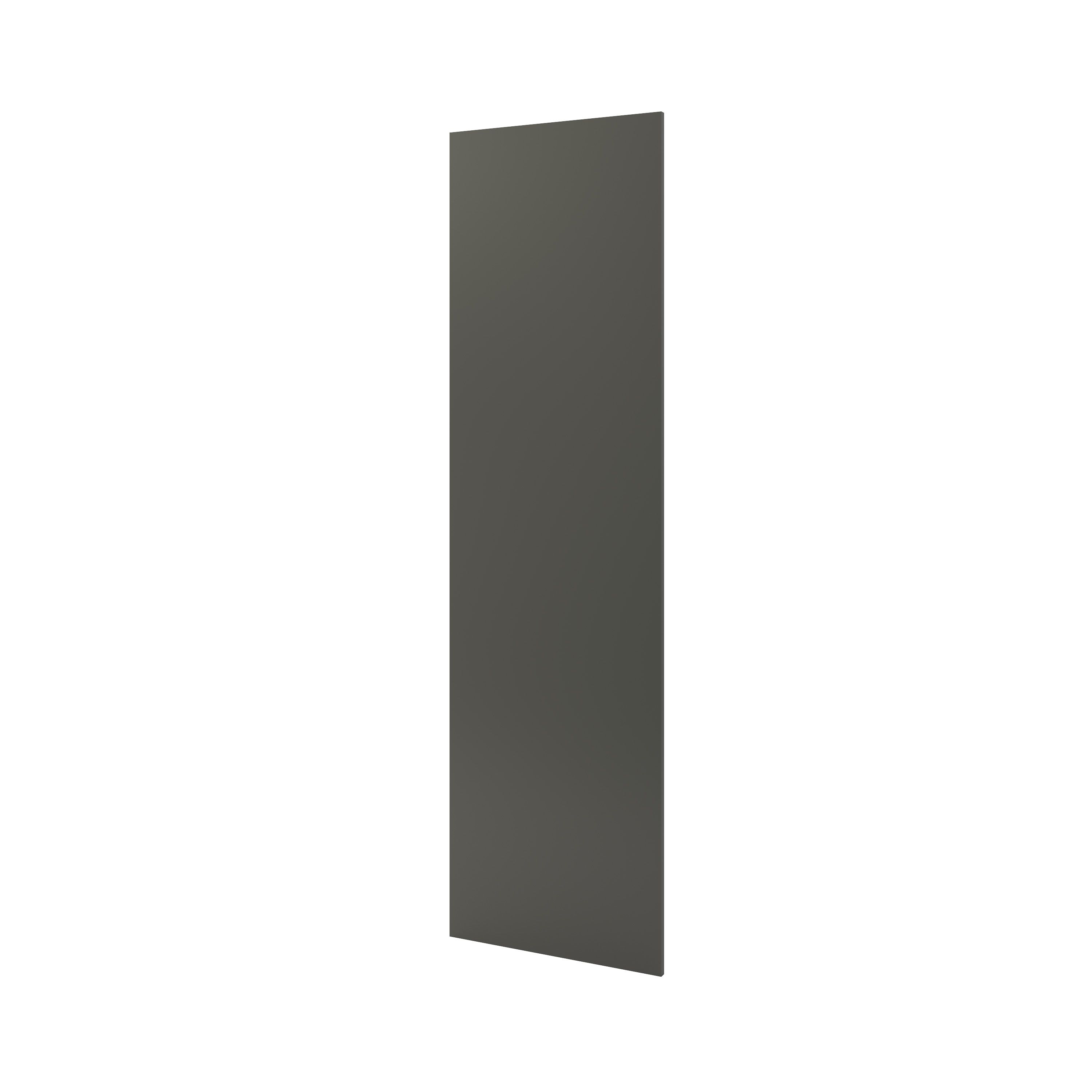 GoodHome Stevia & Garcinia Gloss anthracite slab Standard End panel (H)2010mm (W)570mm, Pair