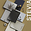 GoodHome Stevia & Garcinia Gloss anthracite slab Standard End panel (H)900mm (W)610mm