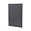 GoodHome Stevia & Garcinia Gloss anthracite slab Standard End support panel (H)870mm (W)590mm