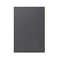 GoodHome Stevia & Garcinia Gloss anthracite slab Standard End support panel (H)870mm (W)590mm