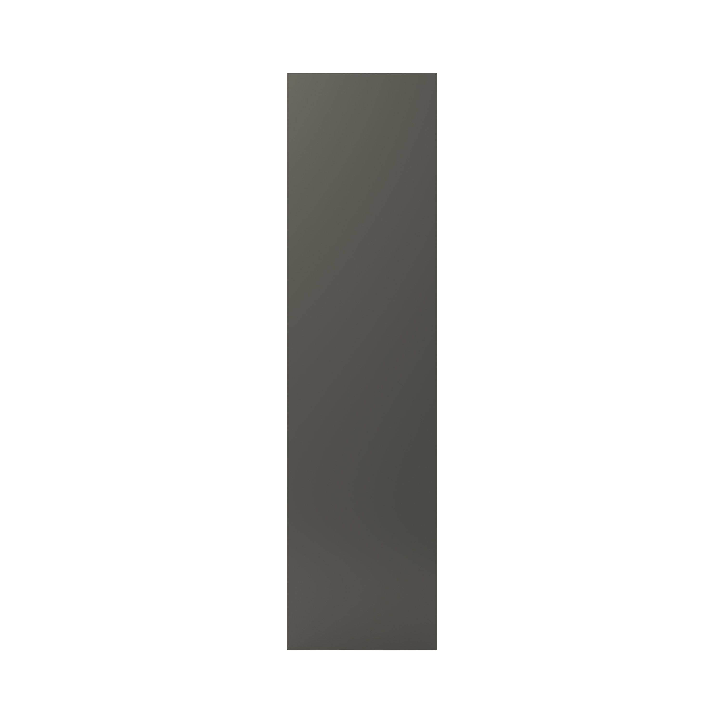 GoodHome Stevia & Garcinia Gloss anthracite slab Tall End panel (H)2190mm (W)570mm, Set