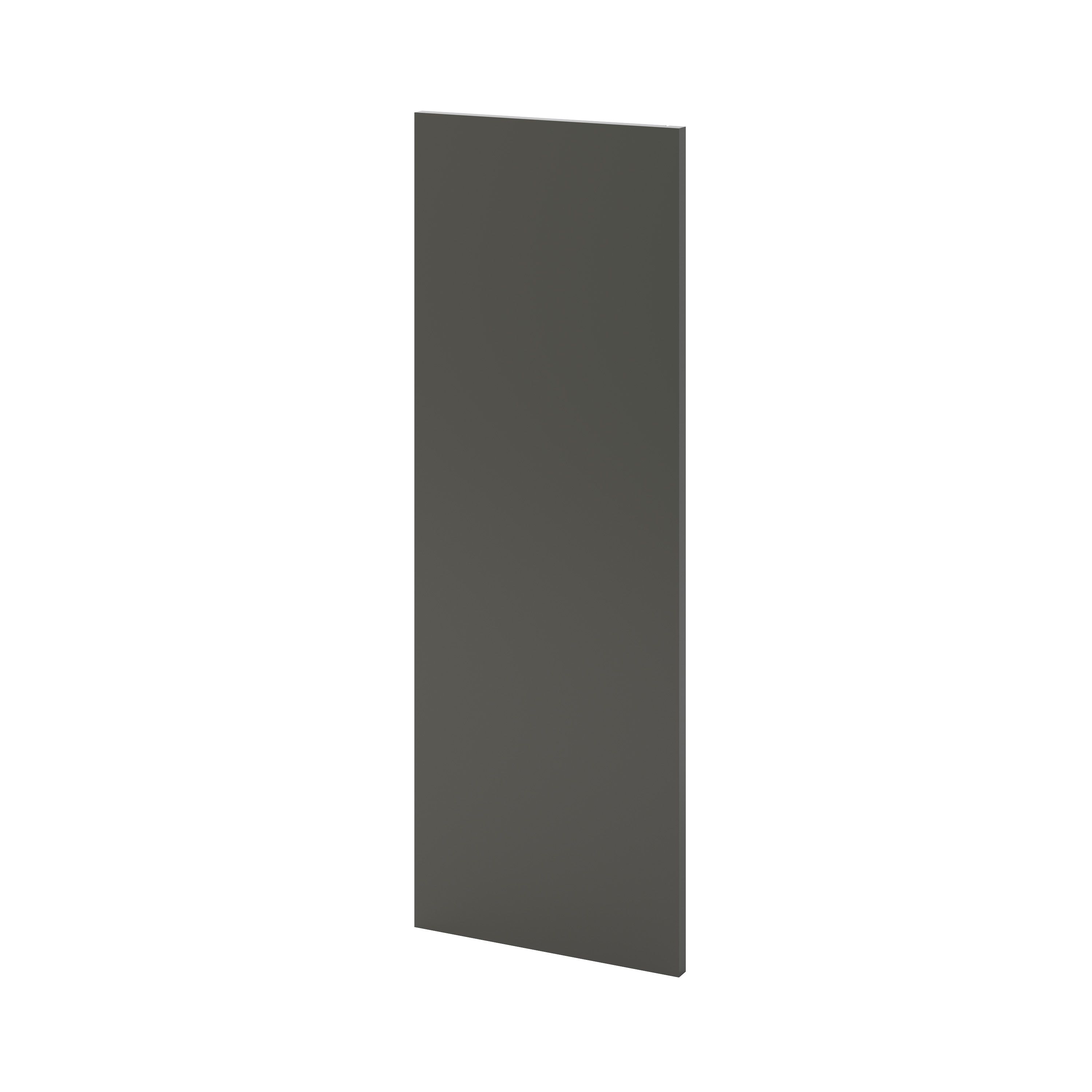 GoodHome Stevia & Garcinia Gloss anthracite slab Tall End panel (H)900mm (W)320mm