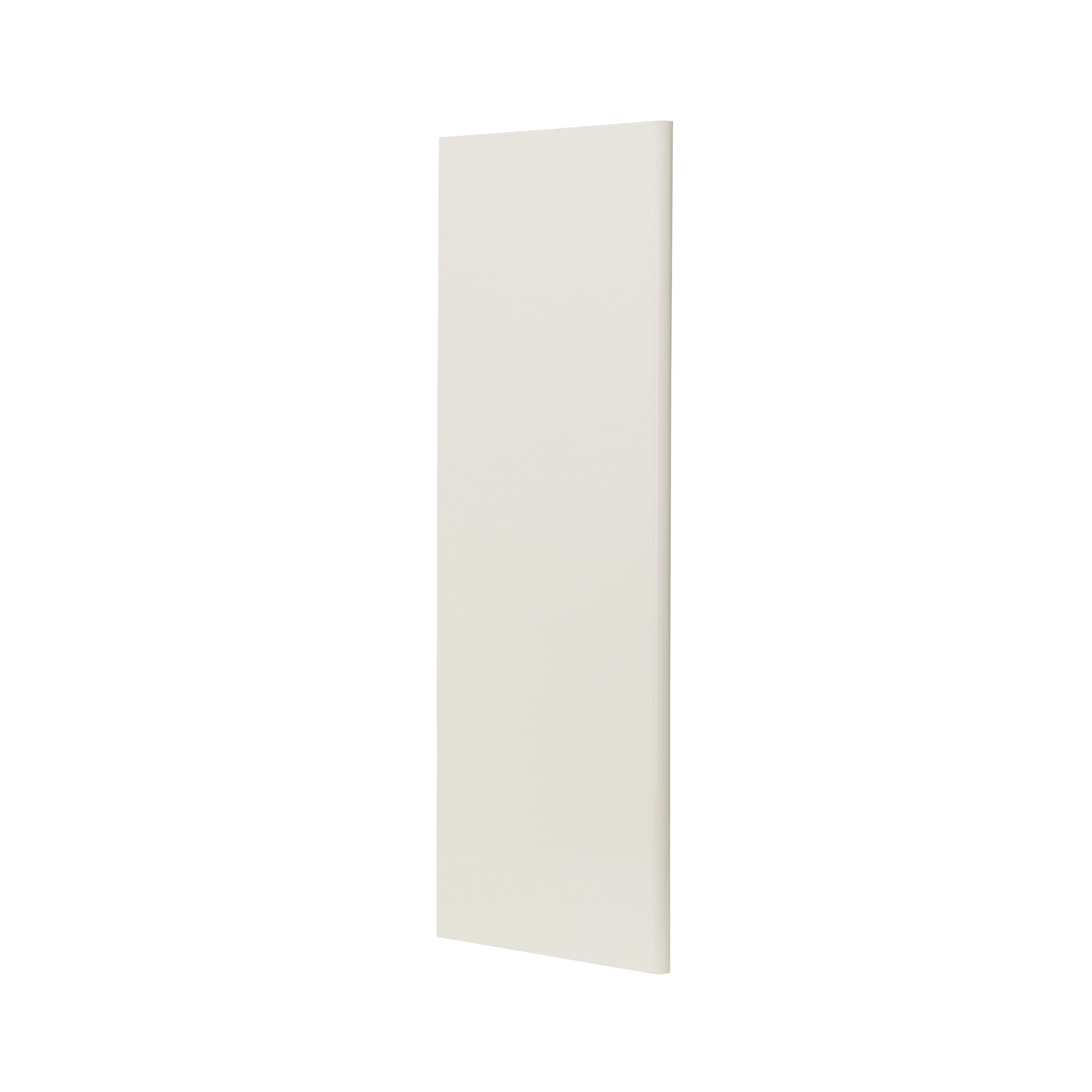 GoodHome Stevia & Garcinia Gloss cream slab Standard Wall Clad on end panel (H)960mm (W)360mm
