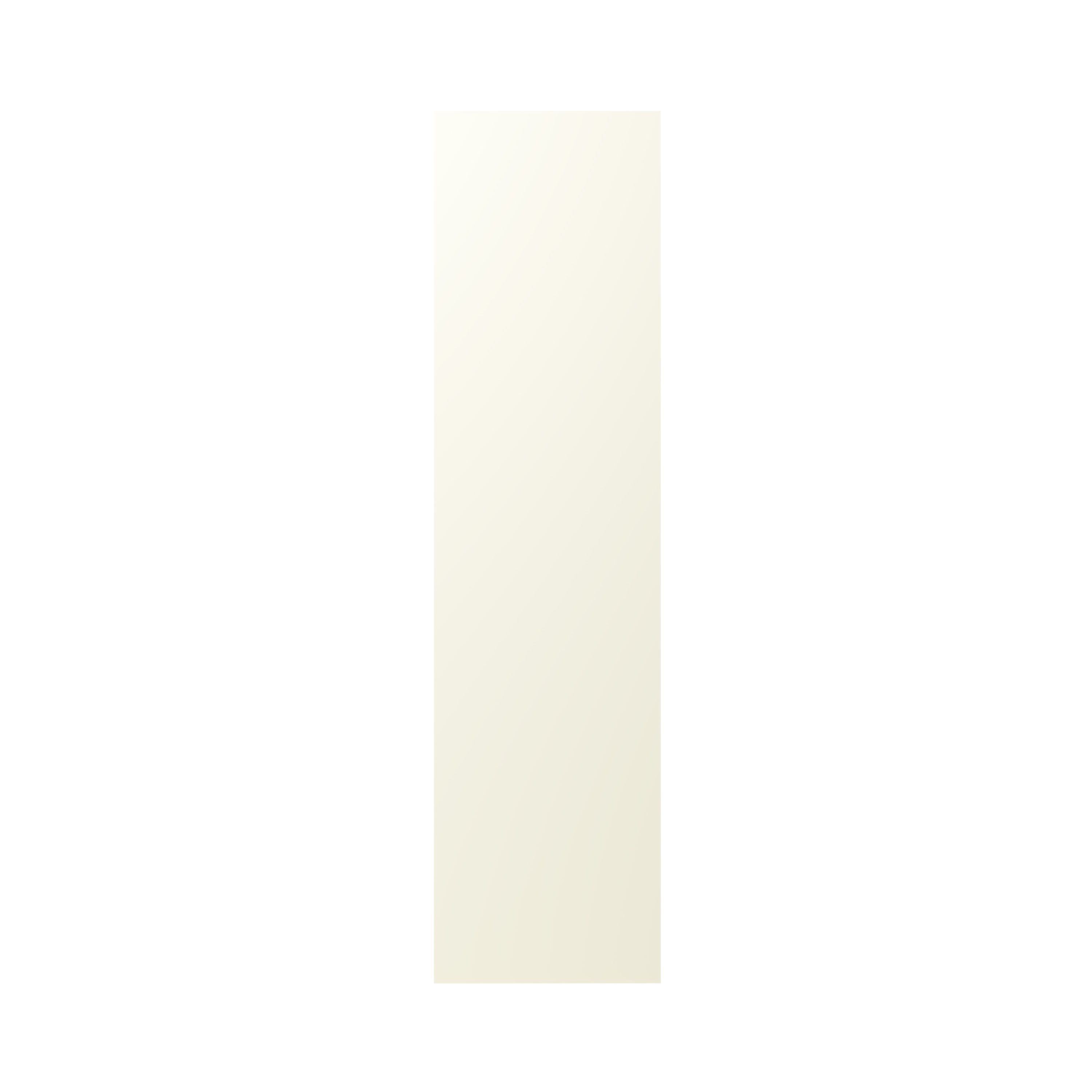 GoodHome Stevia & Garcinia Gloss cream slab Tall Appliance & larder End panel (H)2190mm (W)570mm, Set