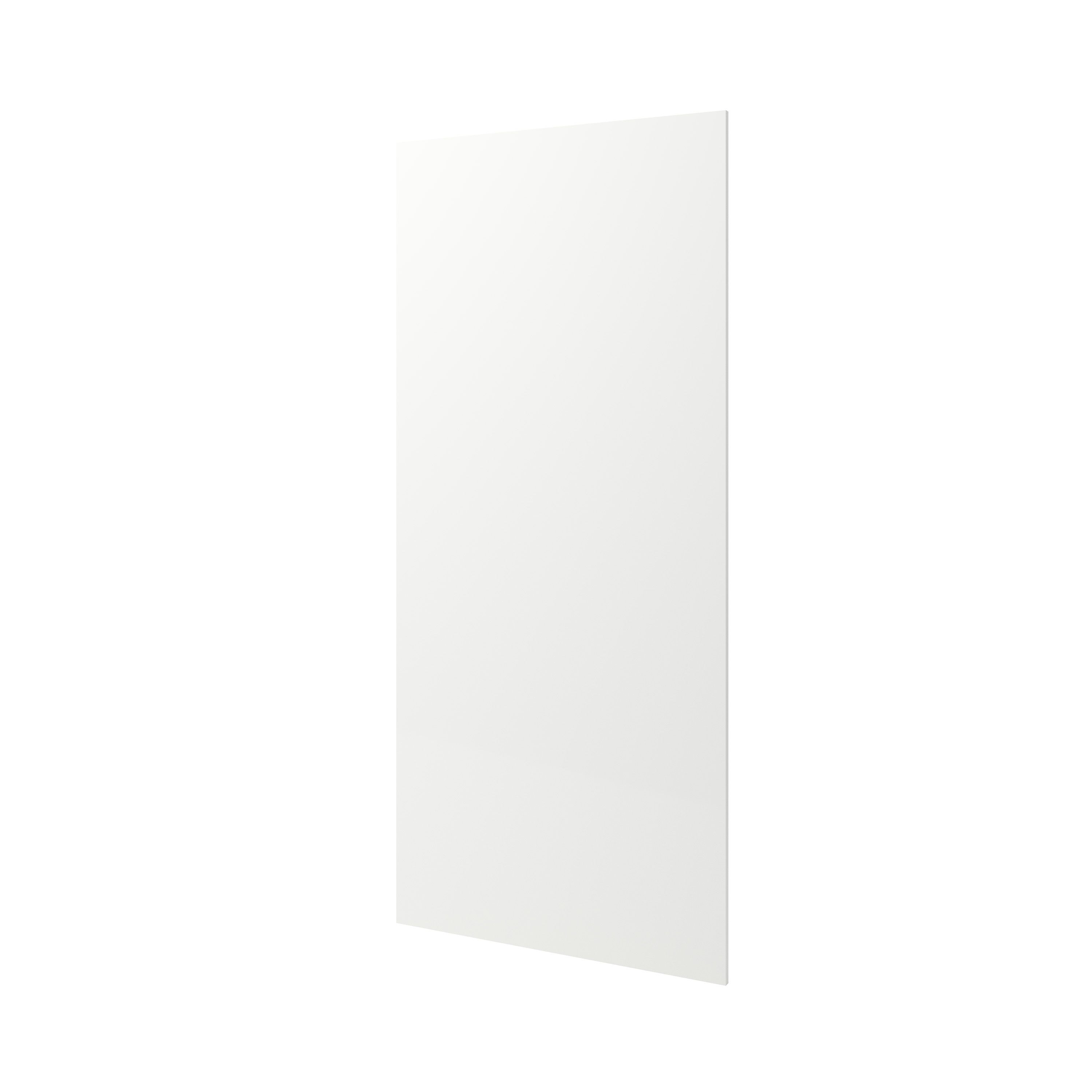 GoodHome Stevia & Garcinia Gloss white slab Standard Breakfast bar back panel (H)890mm (W)2000mm