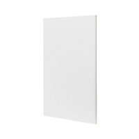 GoodHome Stevia & Garcinia Gloss white slab Standard Clad on end panel (H)900mm (W)610mm