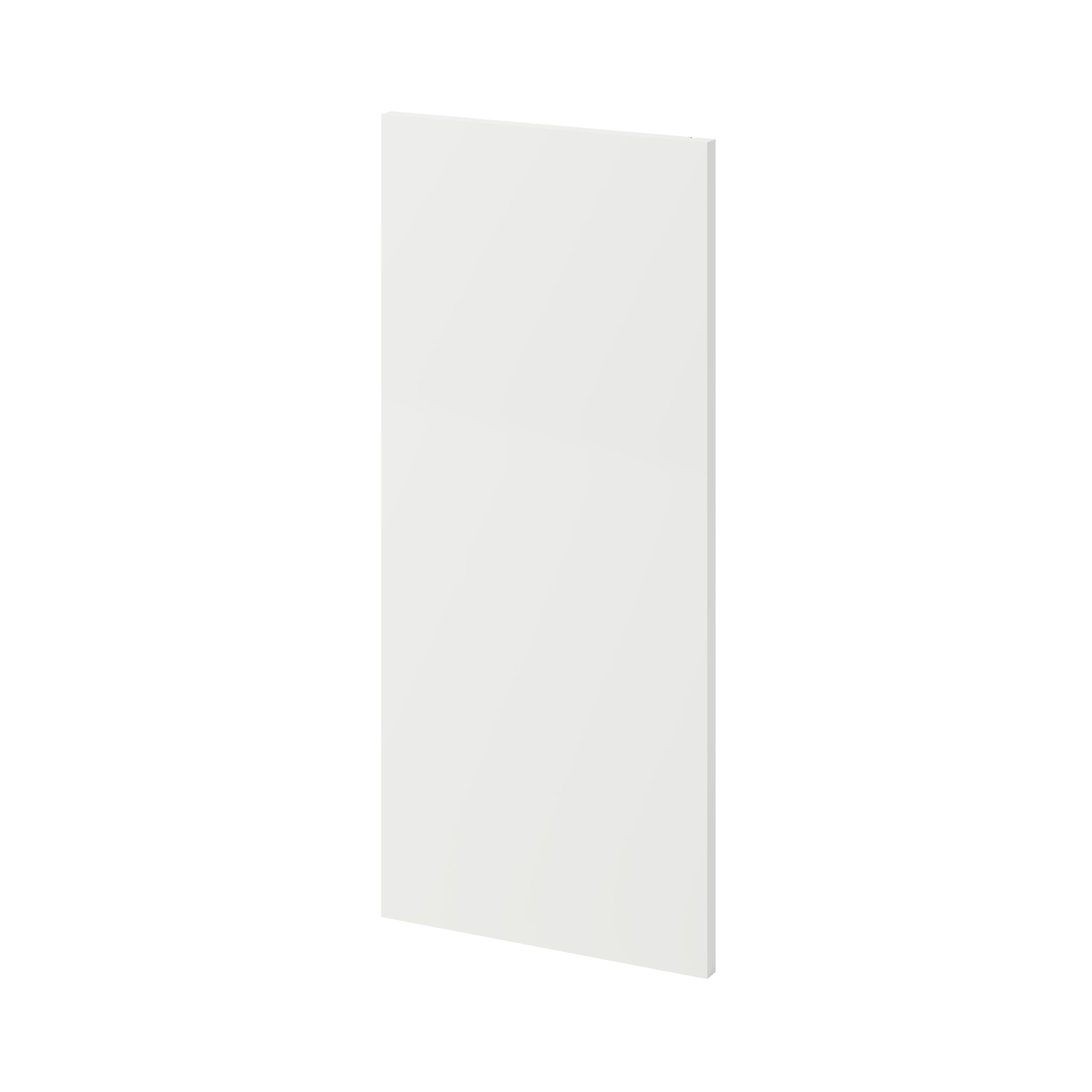 GoodHome Stevia & Garcinia Gloss white slab Standard End panel (H)720mm (W)320mm