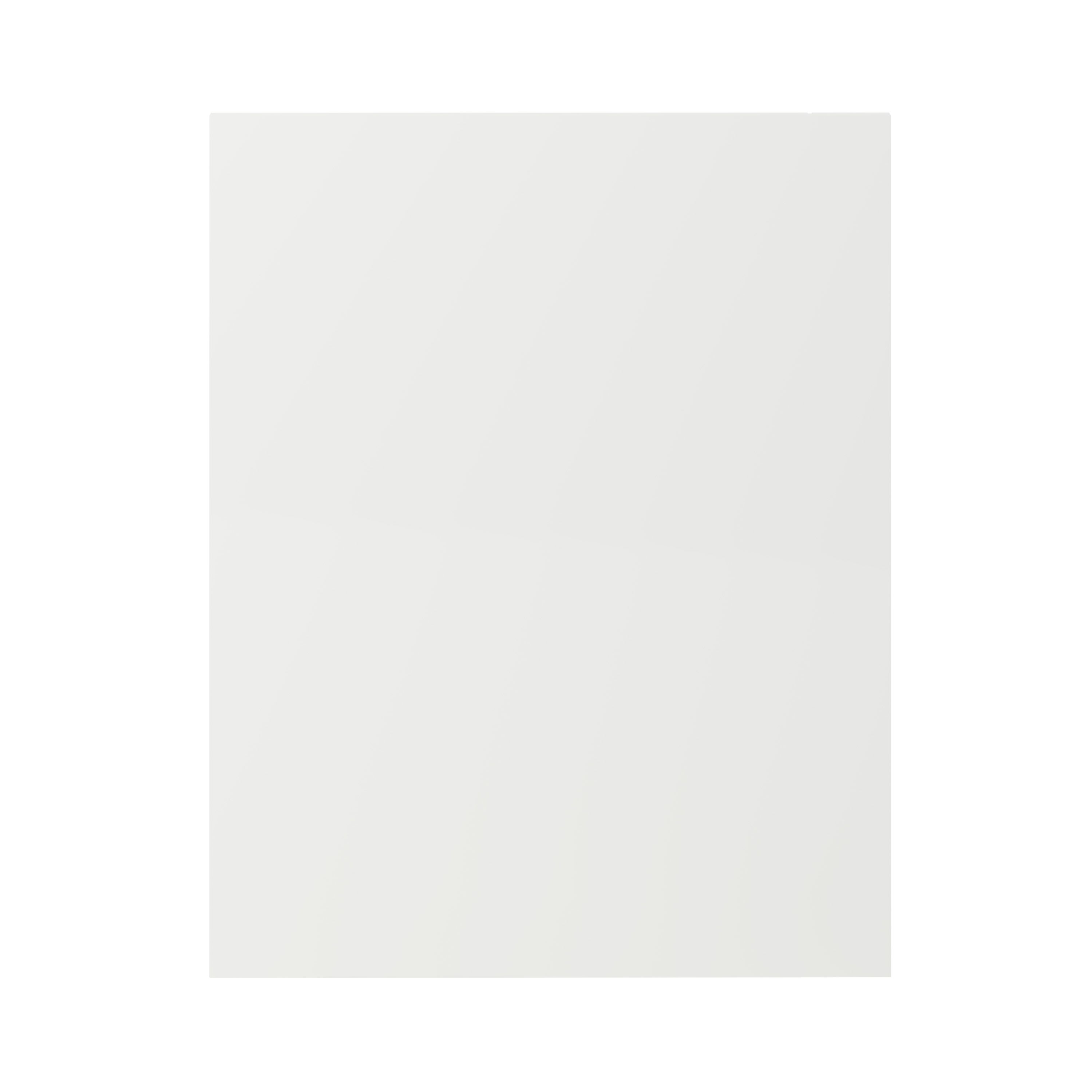 GoodHome Stevia & Garcinia Gloss white slab Standard End panel (H)720mm (W)570mm